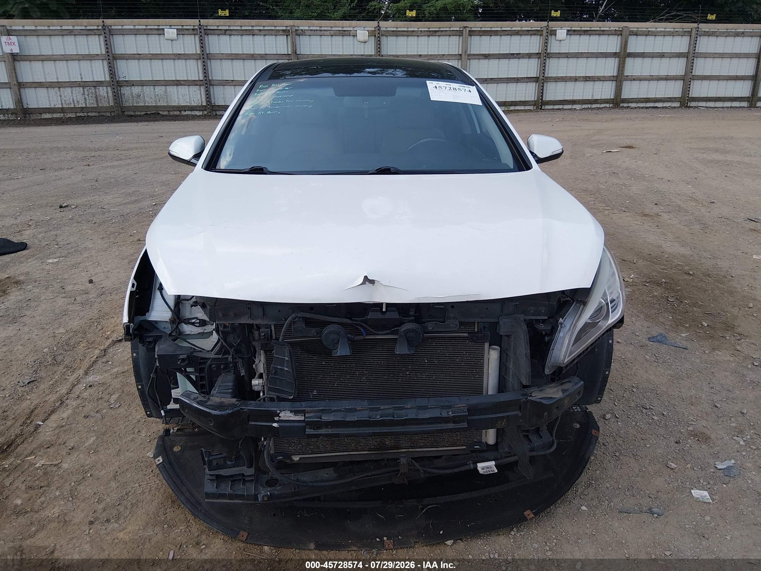 2015 Hyundai Sonata Limited White vin: 5NPE34AF9FH250436