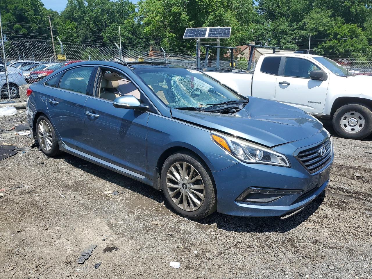 2015 Hyundai Sonata Limited Teal vin: 5NPE34AF9FH252056