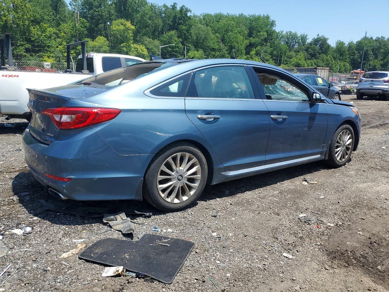 2015 Hyundai Sonata Limited Teal vin: 5NPE34AF9FH252056