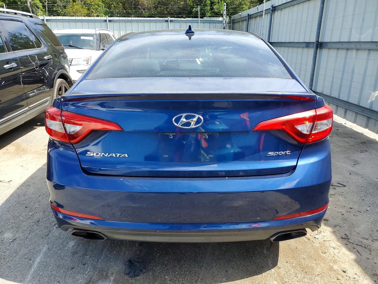 2016 Hyundai Sonata Sport Синий vin: 5NPE34AF9GH311768