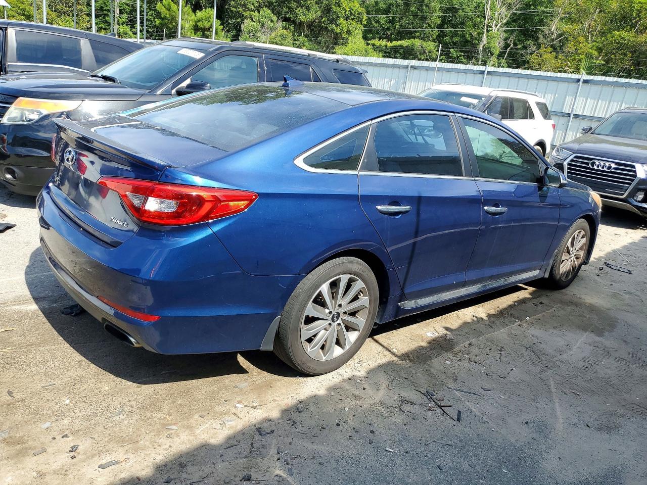 2016 Hyundai Sonata Sport Синий vin: 5NPE34AF9GH311768