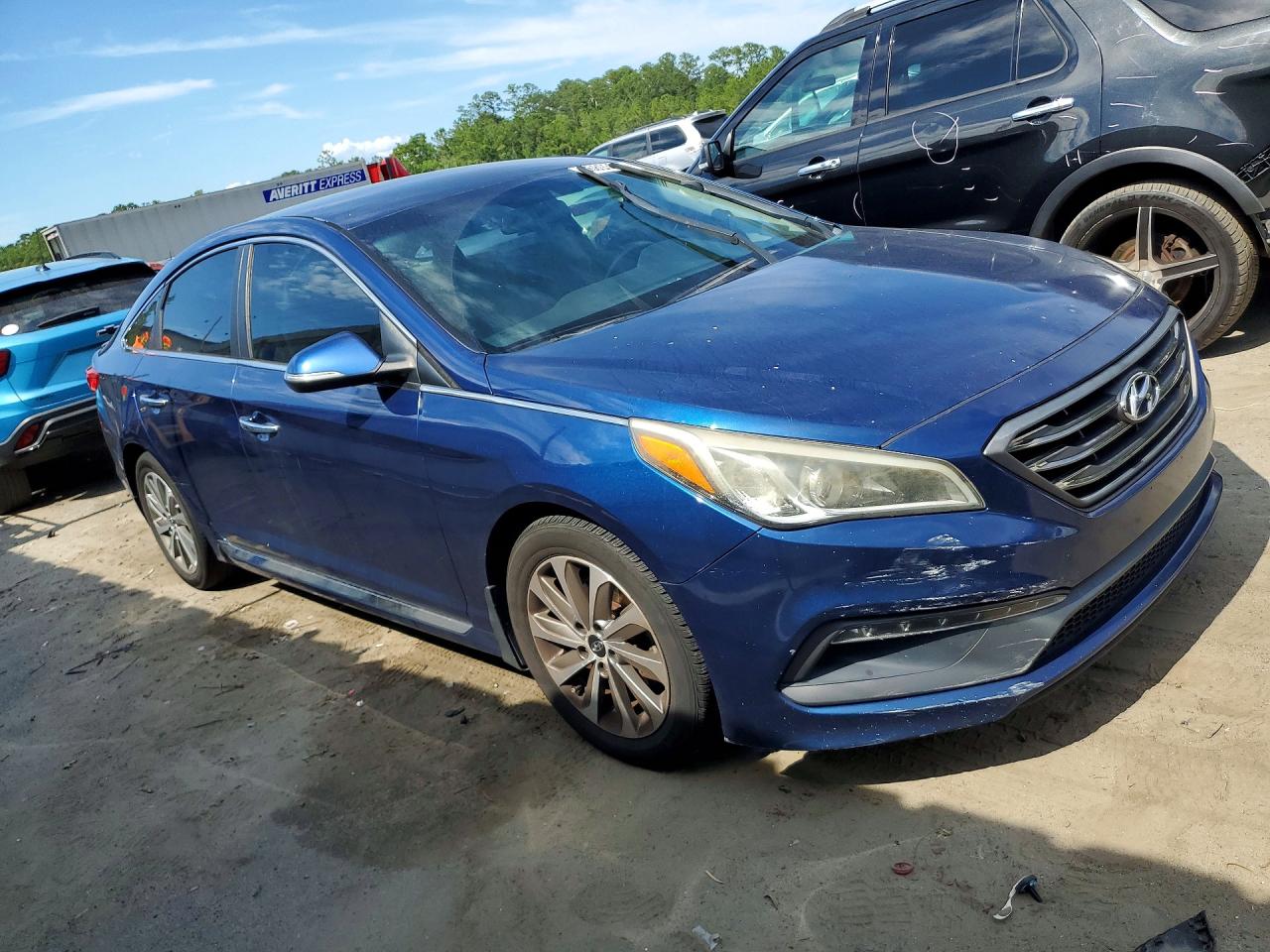 2016 Hyundai Sonata Sport Синий vin: 5NPE34AF9GH311768