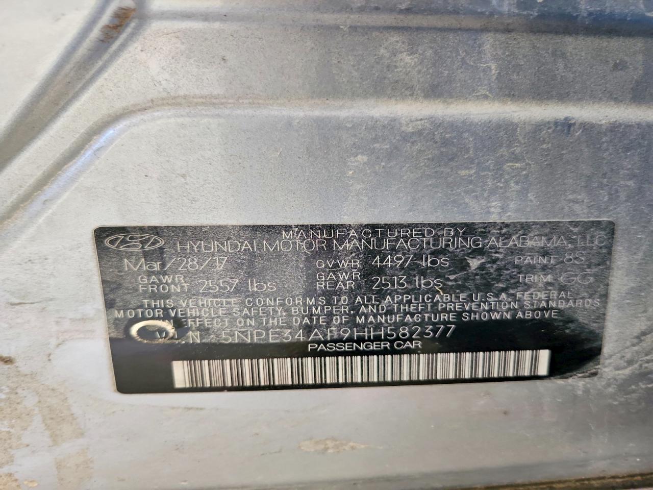2017 Hyundai Sonata Sport Silver vin: 5NPE34AF9HH582377