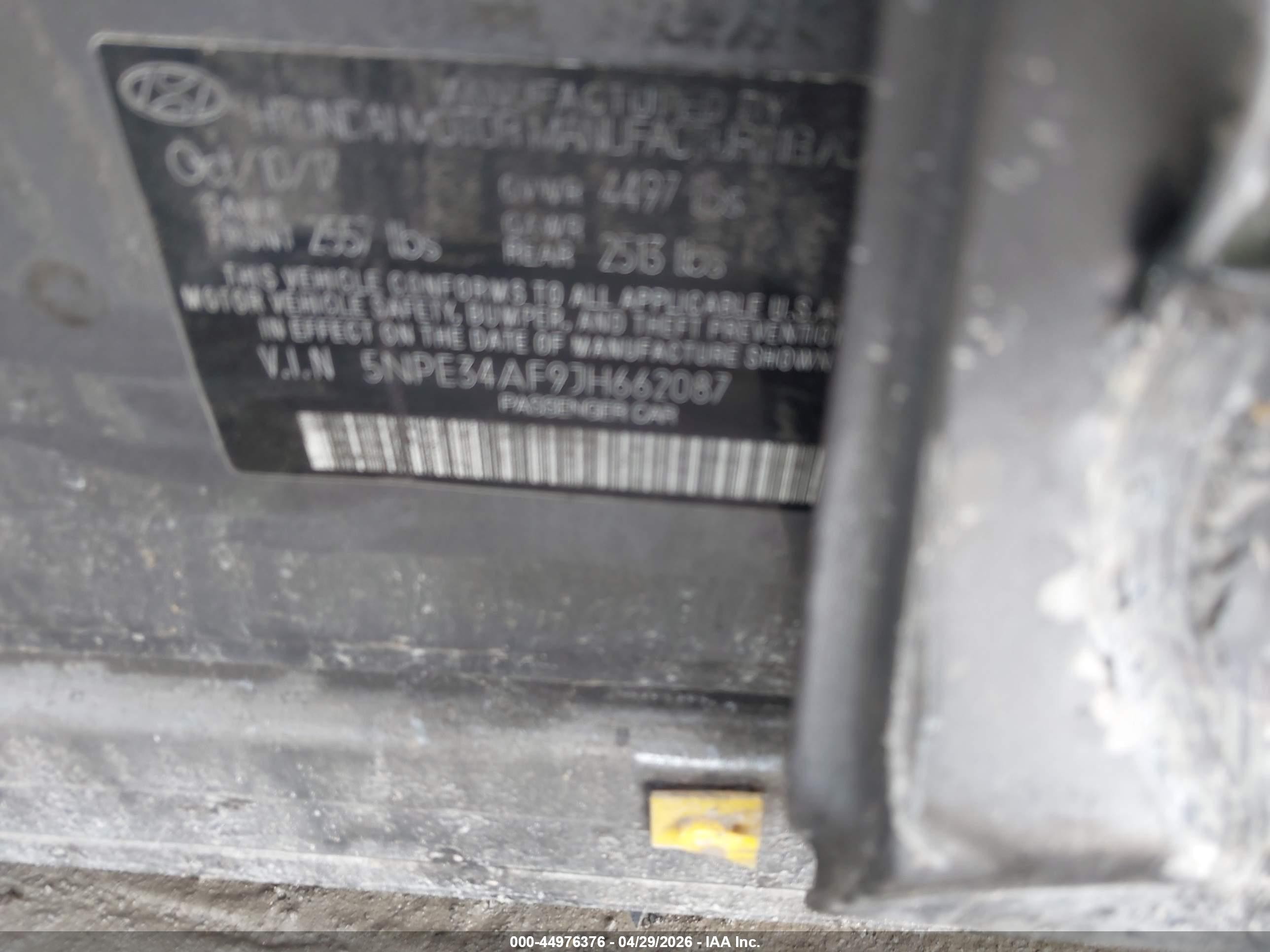 2018 Hyundai Sonata Sport Gray vin: 5NPE34AF9JH662087