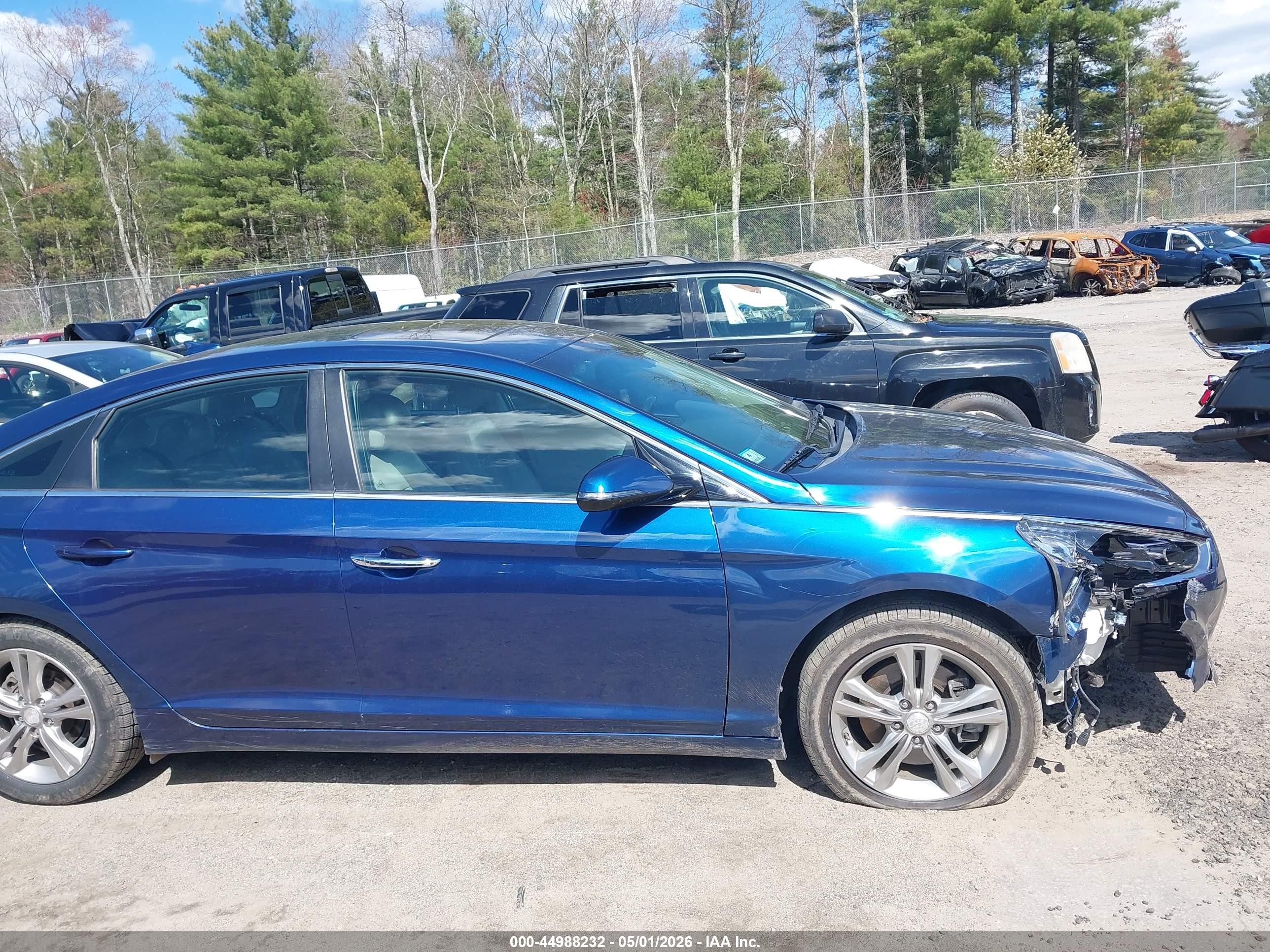 2018 Hyundai Sonata Limited Blue vin: 5NPE34AF9JH715869