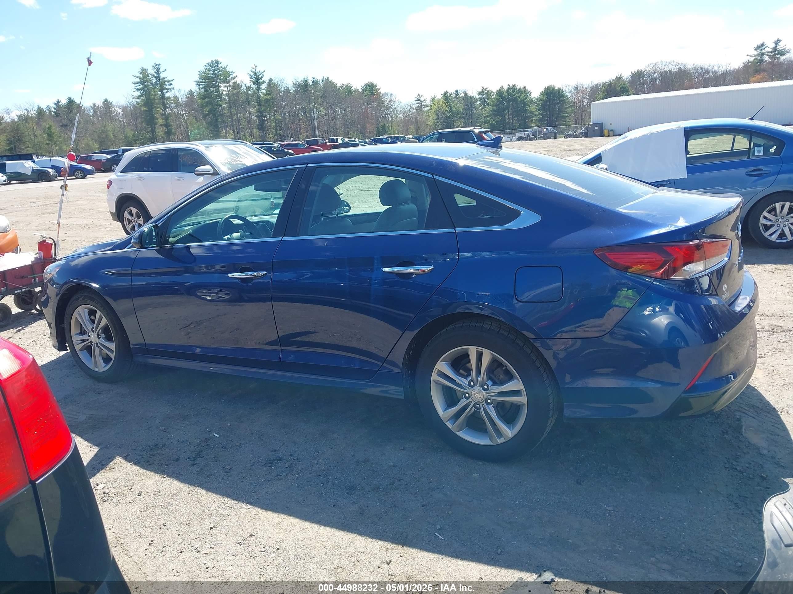 2018 Hyundai Sonata Limited Blue vin: 5NPE34AF9JH715869