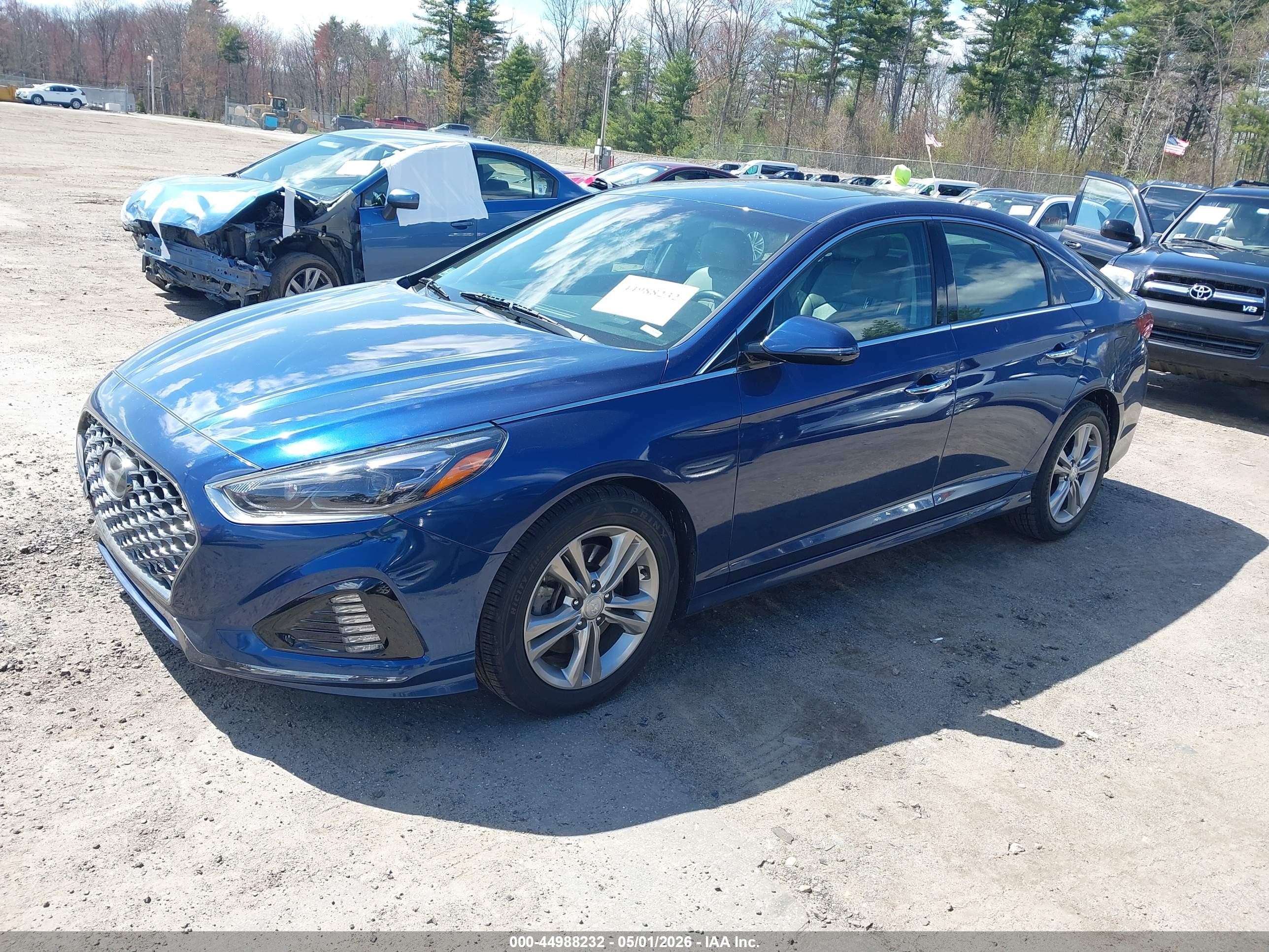 2018 Hyundai Sonata Limited Blue vin: 5NPE34AF9JH715869