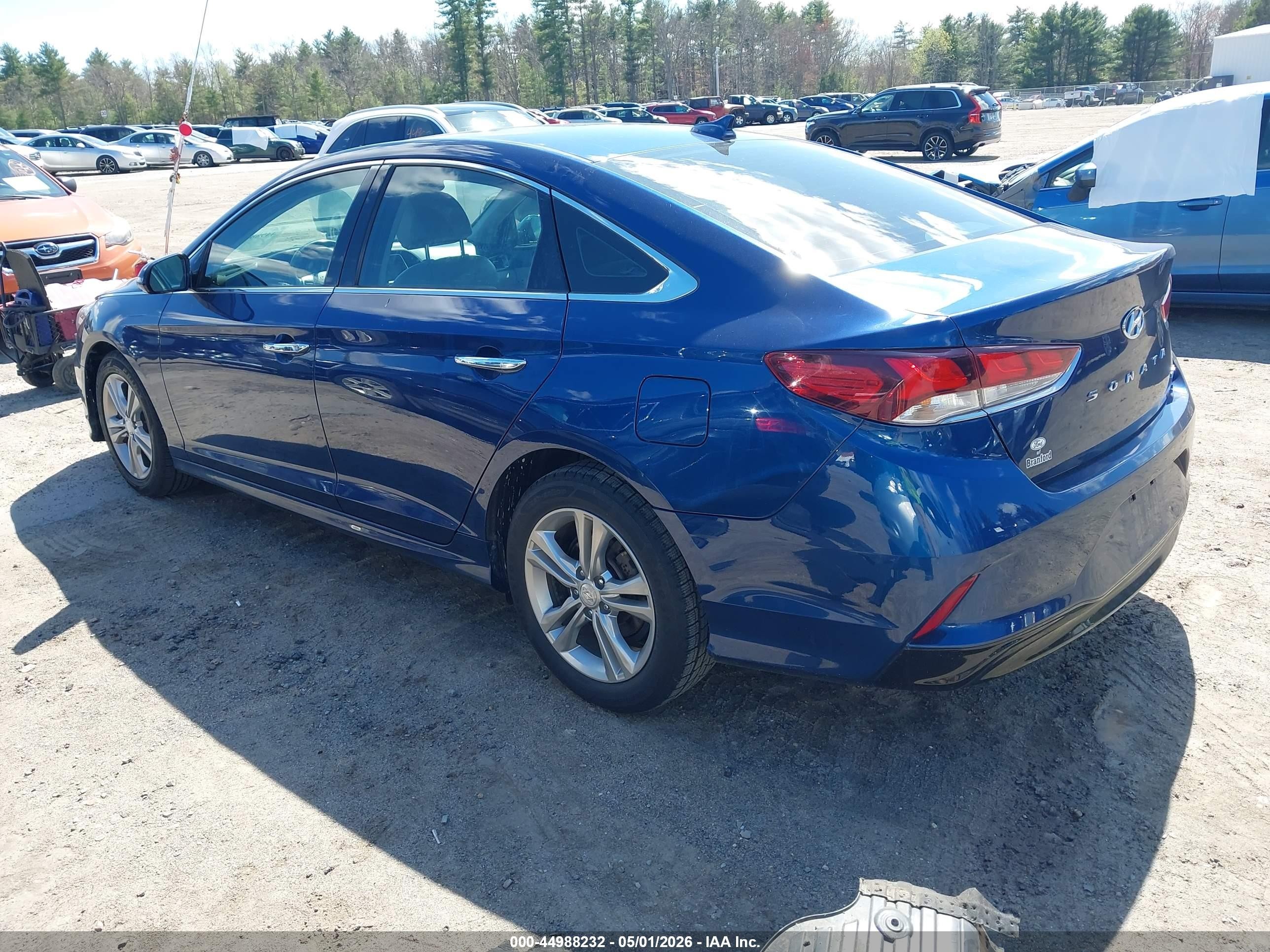 2018 Hyundai Sonata Limited Blue vin: 5NPE34AF9JH715869