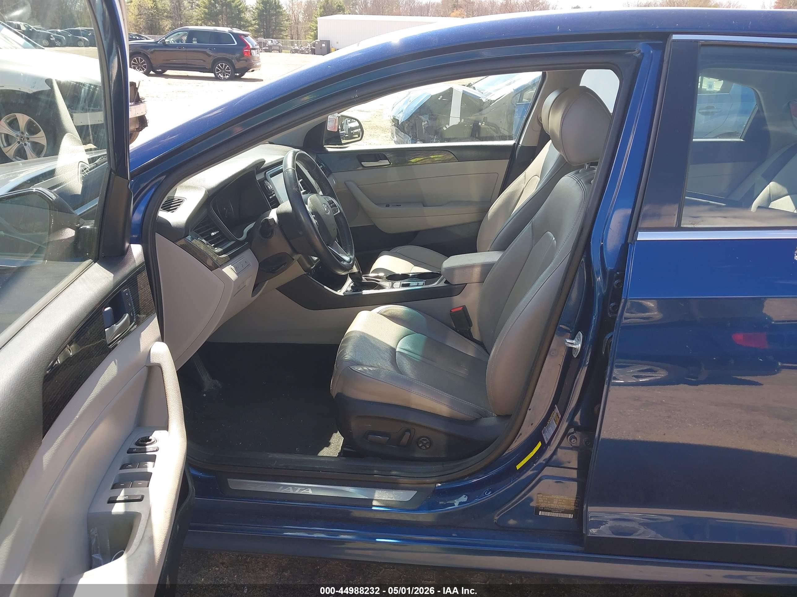 2018 Hyundai Sonata Limited Blue vin: 5NPE34AF9JH715869