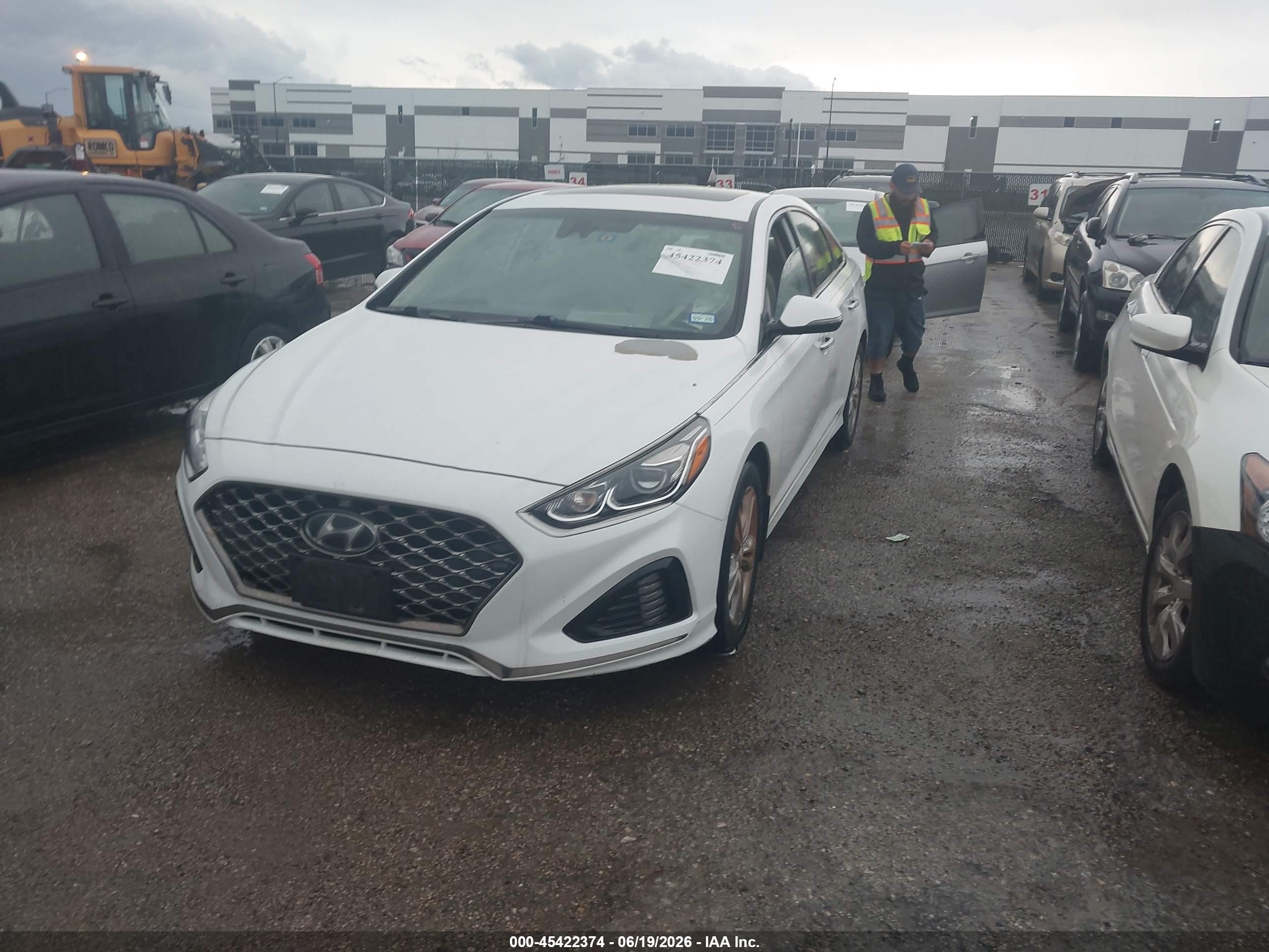 2019 Hyundai Sonata Limited Белый vin: 5NPE34AF9KH789990