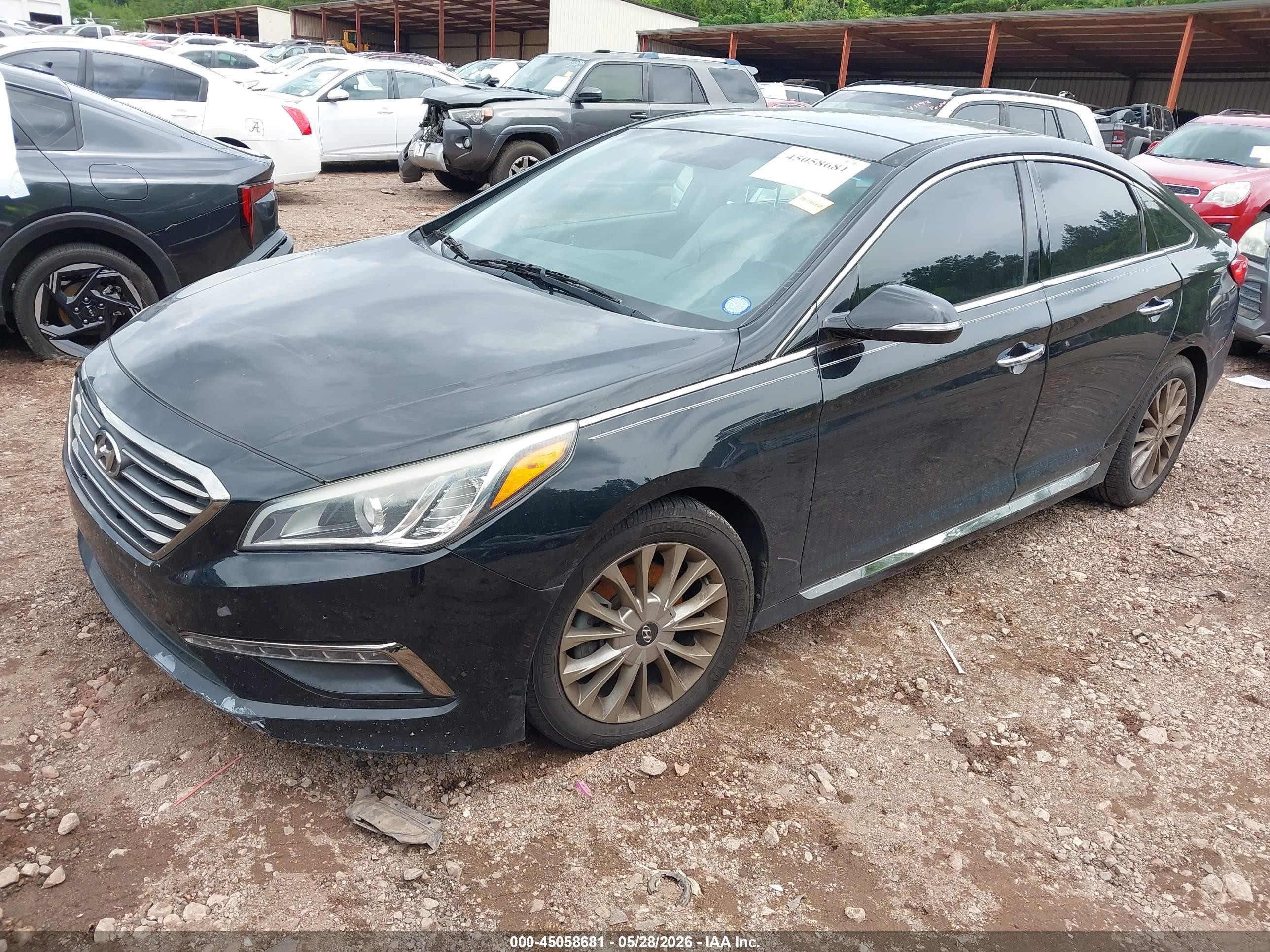 2015 Hyundai Sonata Limited Черный vin: 5NPE34AFXFH011882