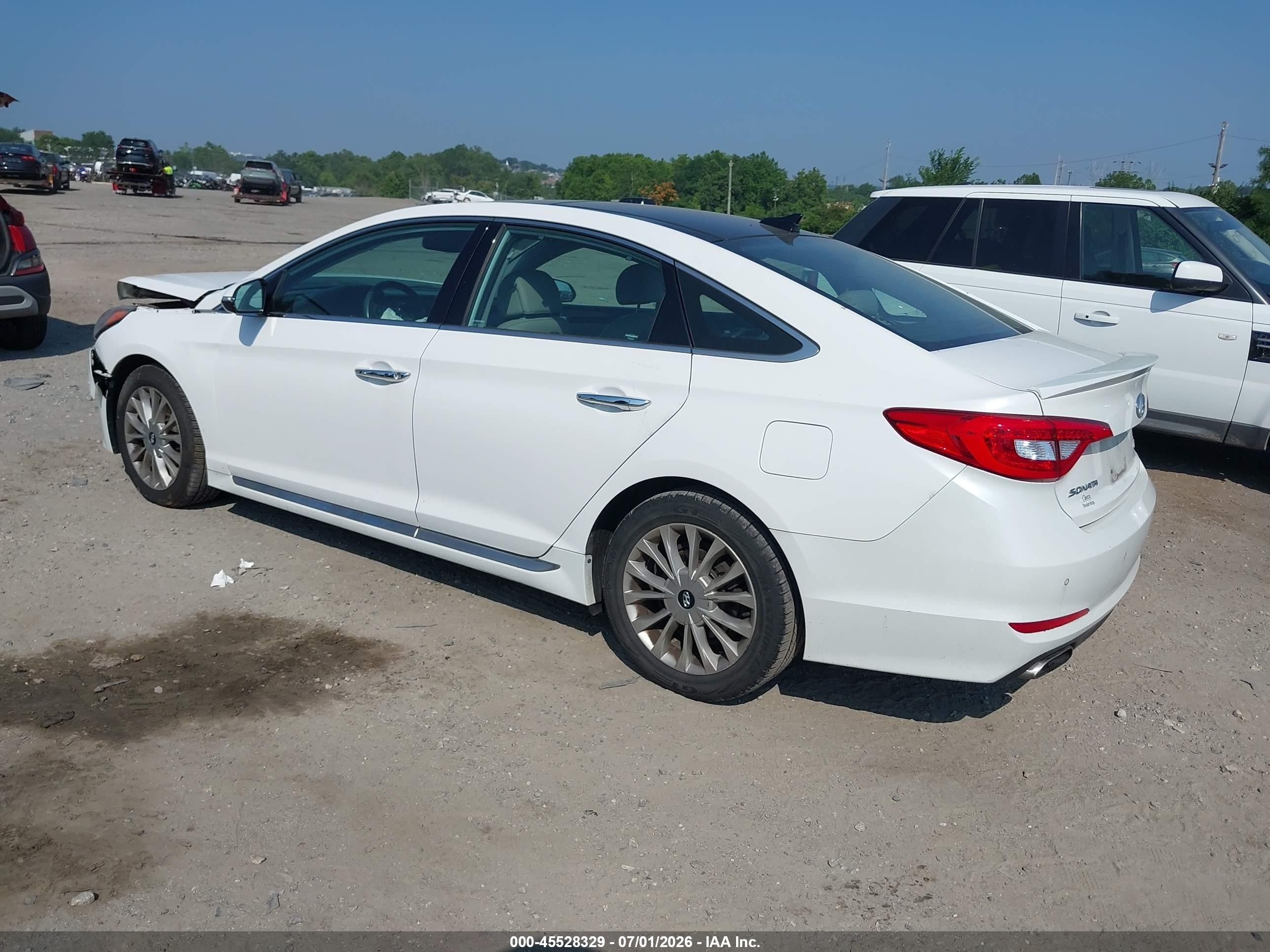 2015 Hyundai Sonata Limited Белый vin: 5NPE34AFXFH020629