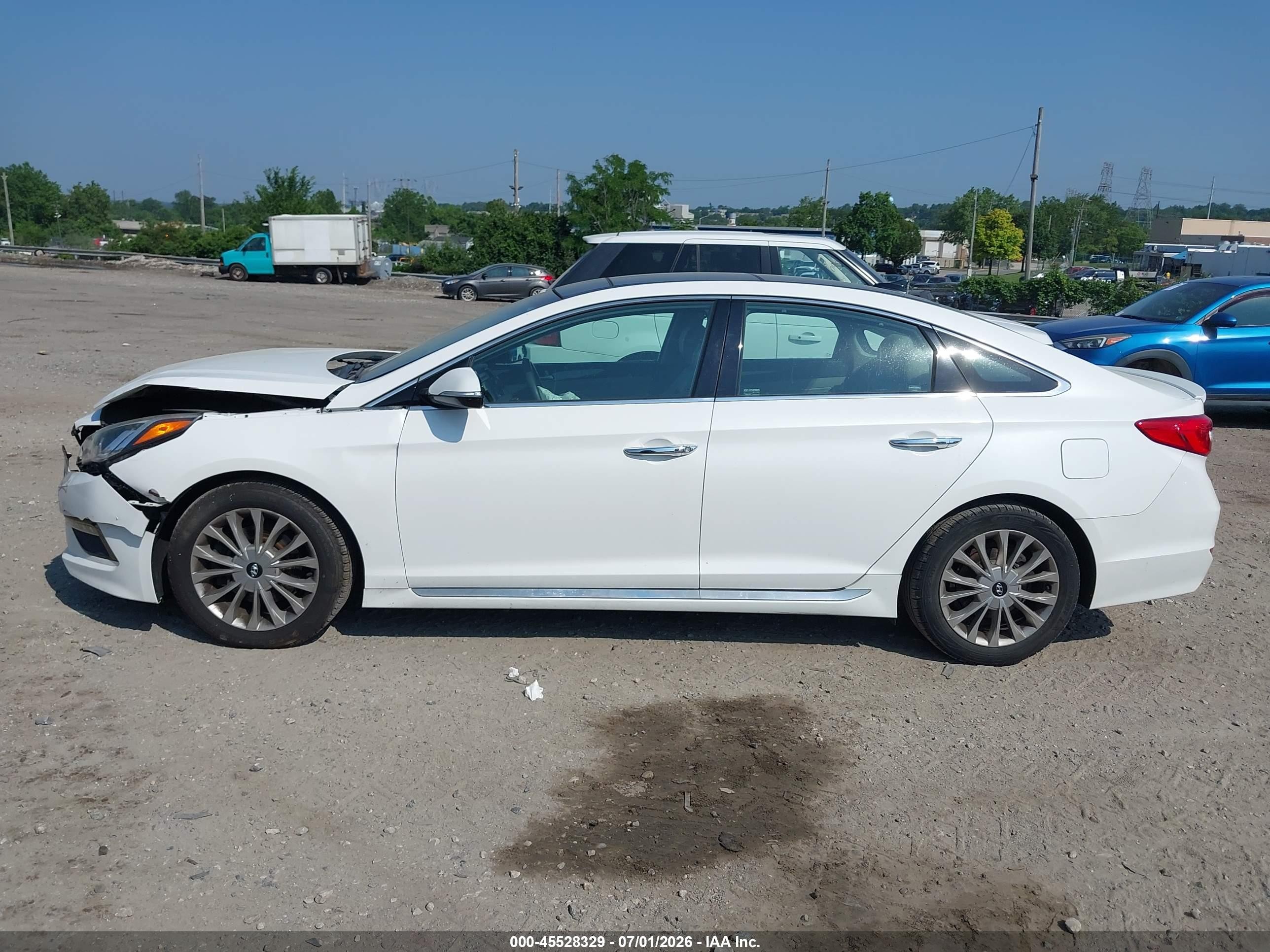 2015 Hyundai Sonata Limited Белый vin: 5NPE34AFXFH020629