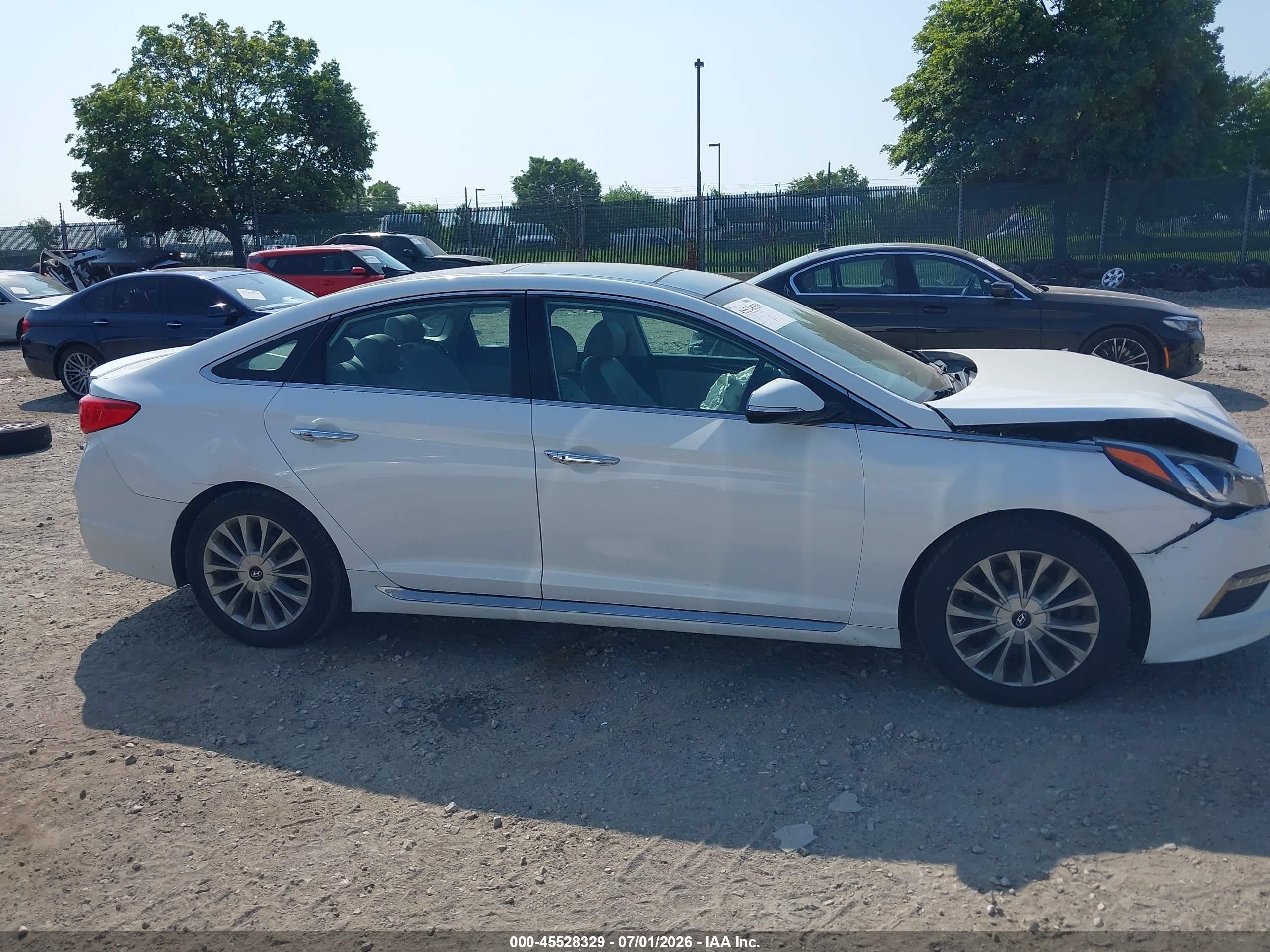 2015 Hyundai Sonata Limited Белый vin: 5NPE34AFXFH020629