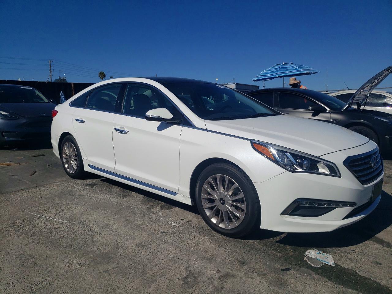 2015 Hyundai Sonata Limited White vin: 5NPE34AFXFH025264