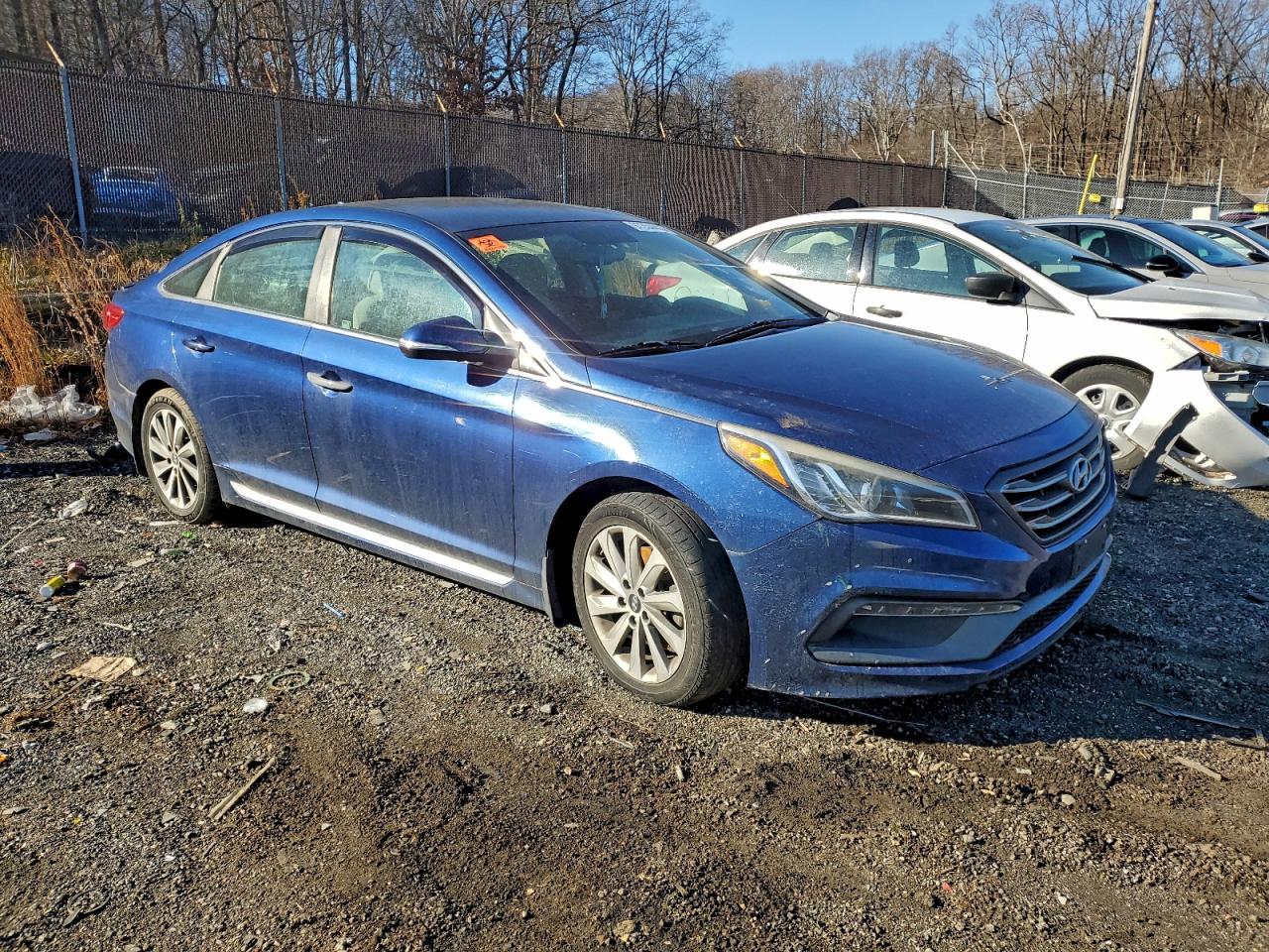 2015 Hyundai Sonata Sport Blue vin: 5NPE34AFXFH031887