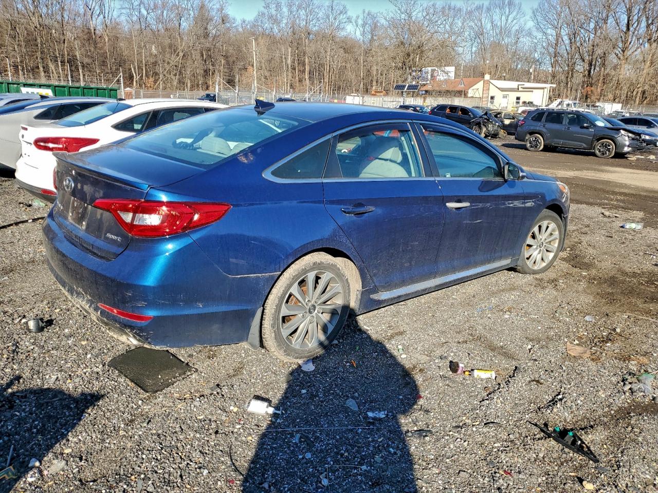 2015 Hyundai Sonata Sport Blue vin: 5NPE34AFXFH031887