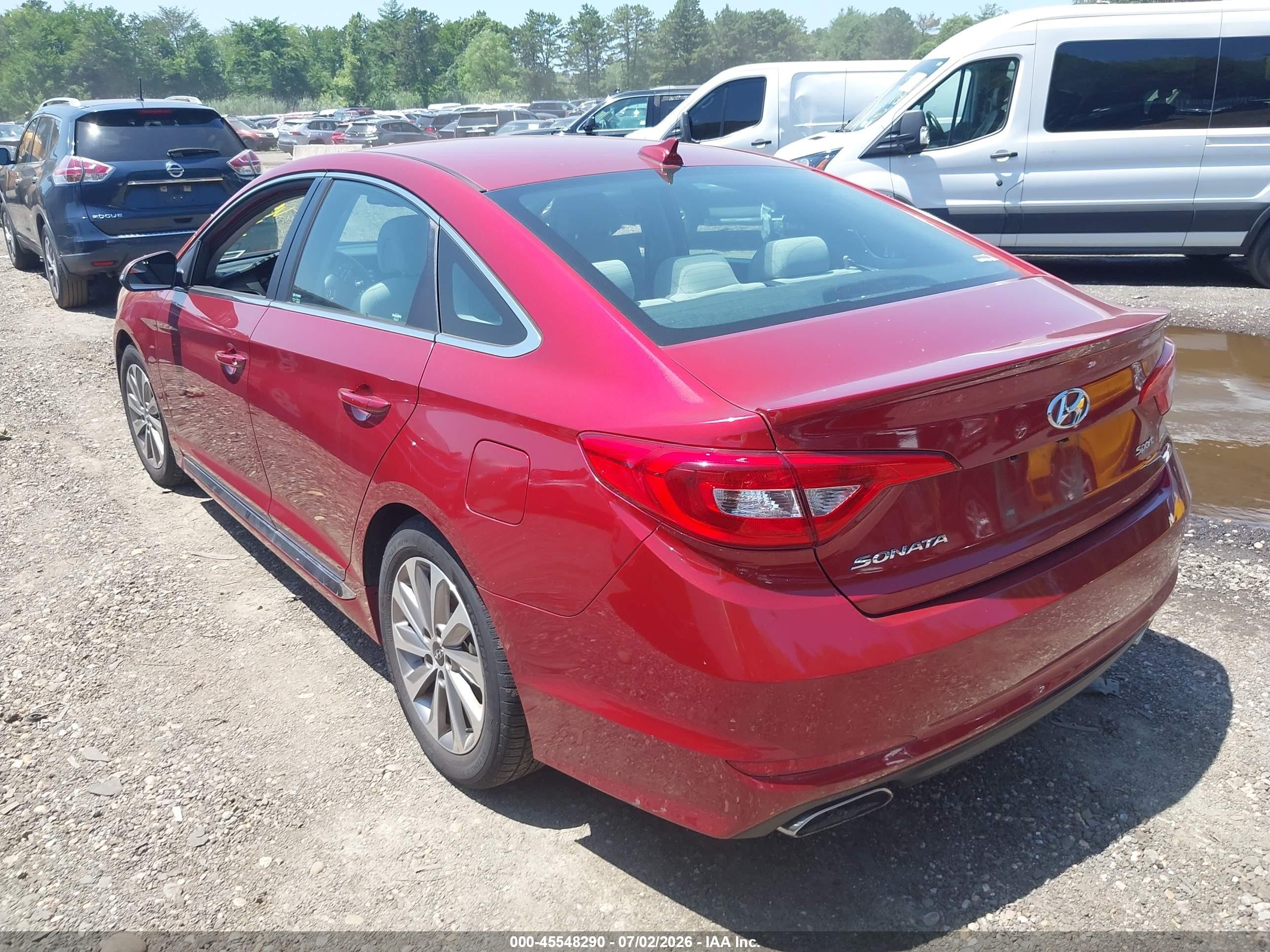 2015 Hyundai Sonata Sport Red vin: 5NPE34AFXFH032960