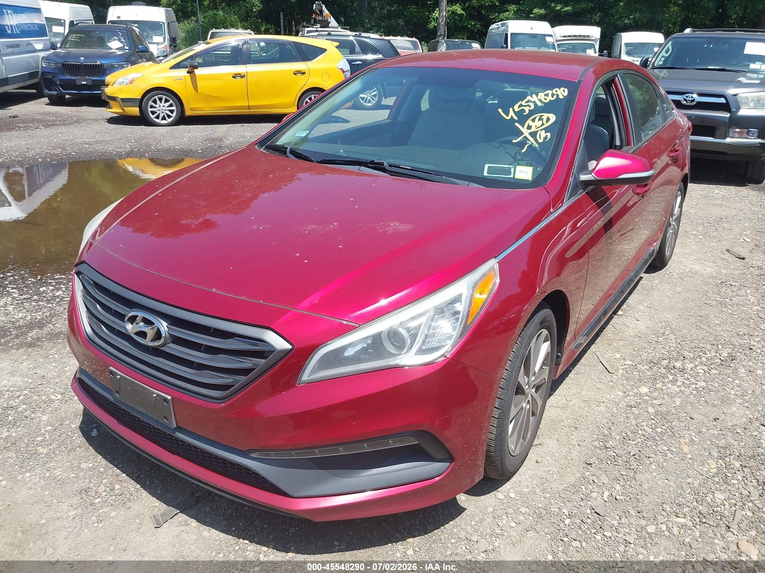 2015 Hyundai Sonata Sport Red vin: 5NPE34AFXFH032960