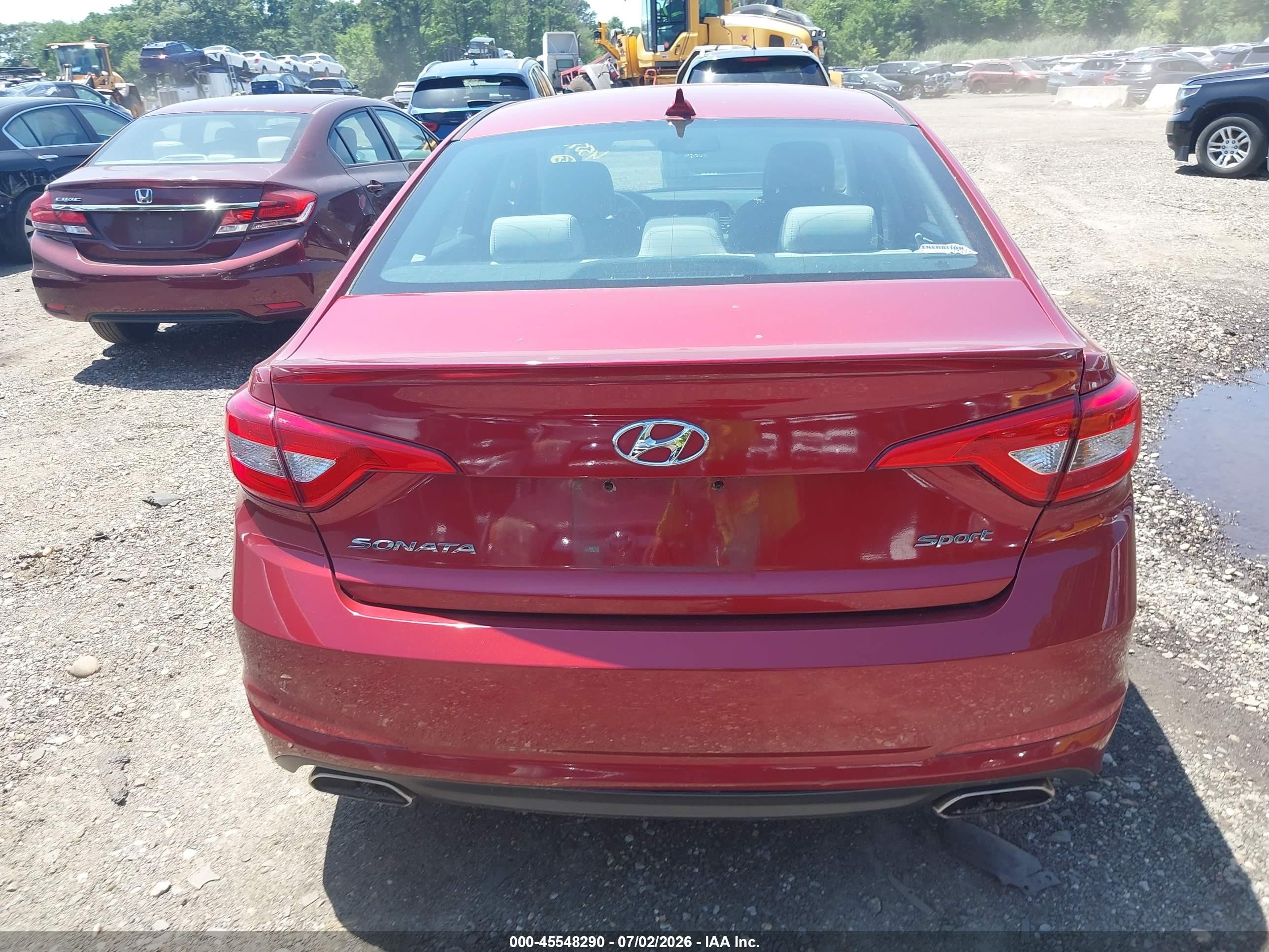 2015 Hyundai Sonata Sport Red vin: 5NPE34AFXFH032960