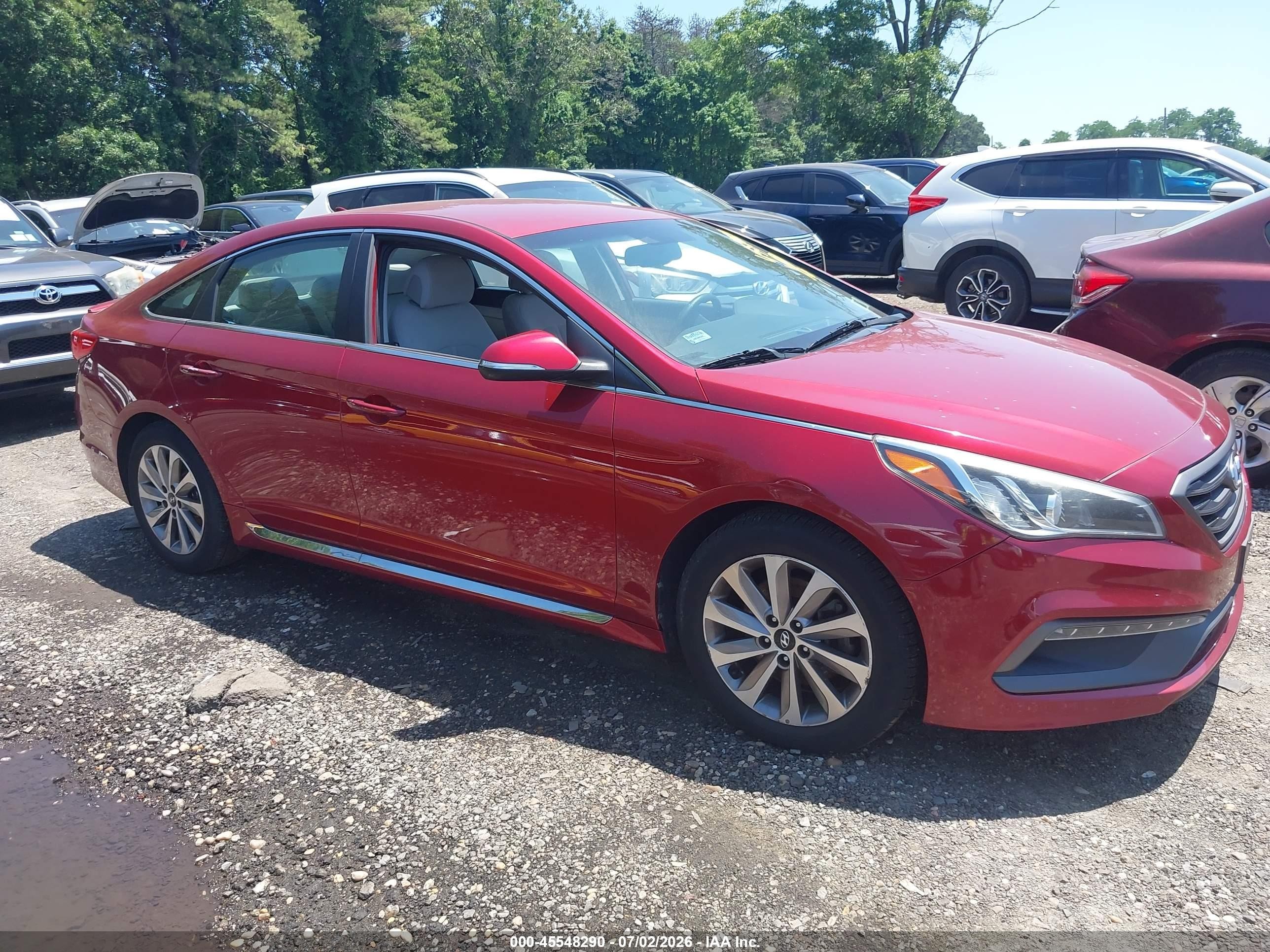 2015 Hyundai Sonata Sport Red vin: 5NPE34AFXFH032960