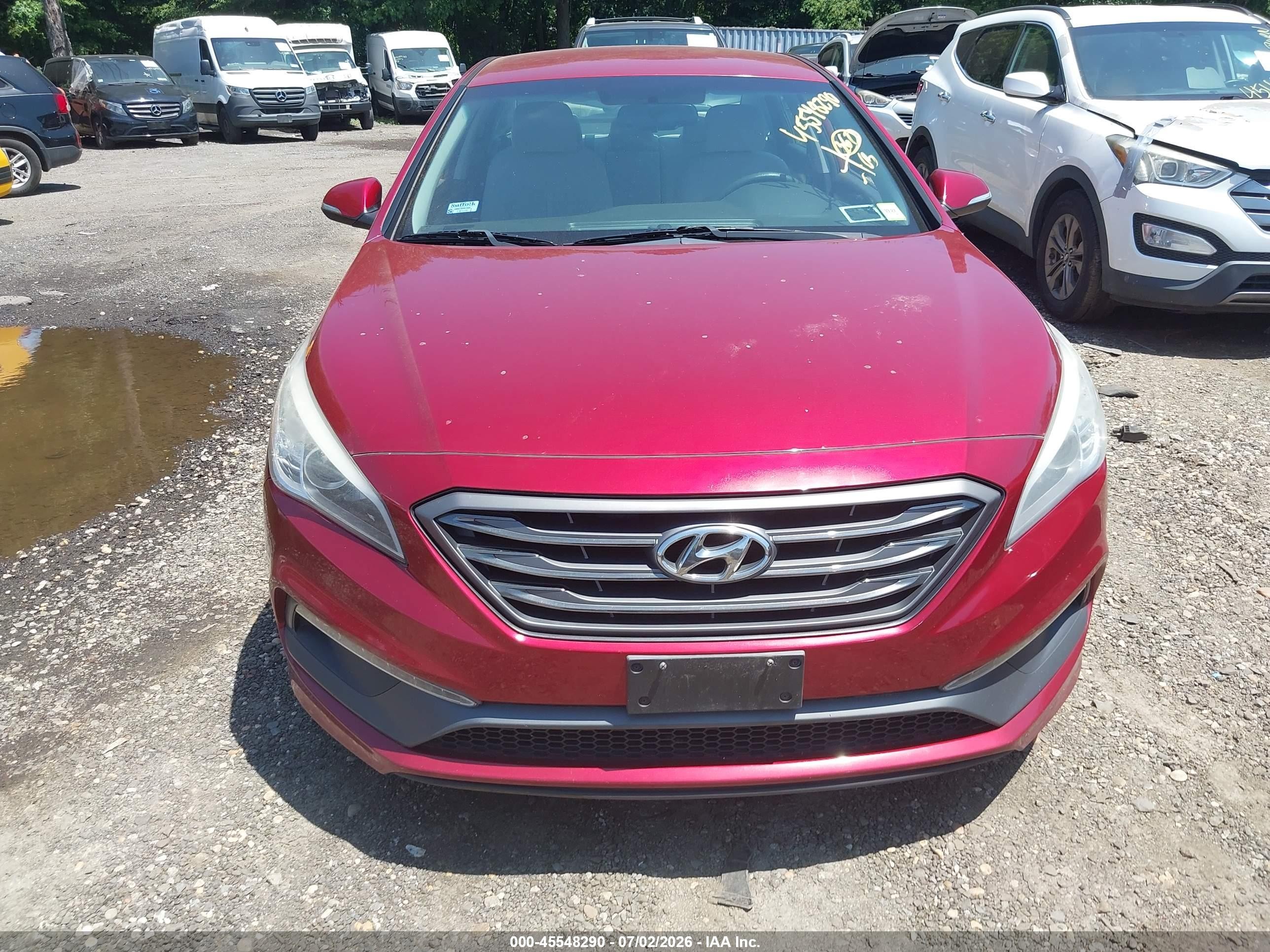 2015 Hyundai Sonata Sport Red vin: 5NPE34AFXFH032960