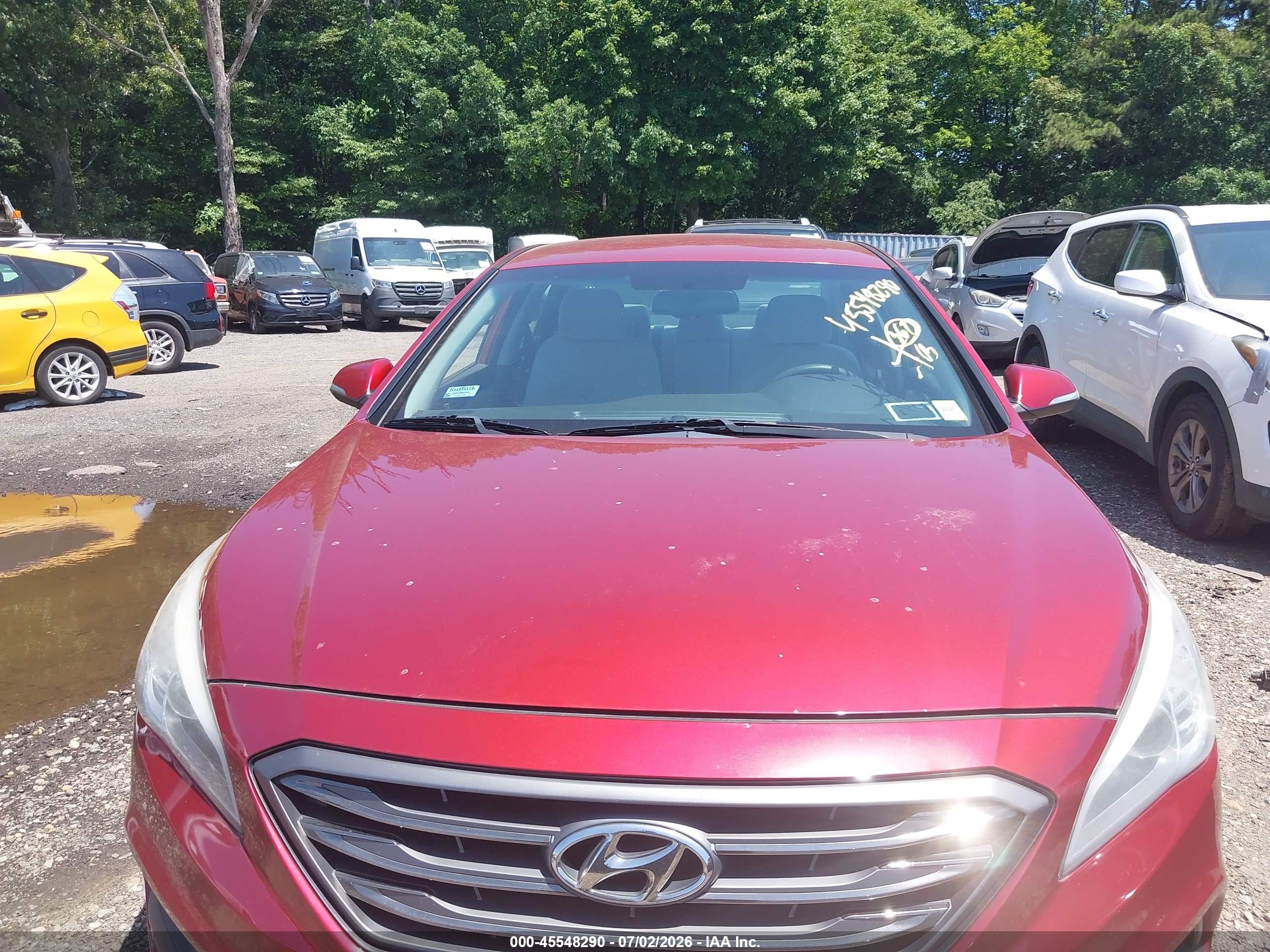 2015 Hyundai Sonata Sport Red vin: 5NPE34AFXFH032960