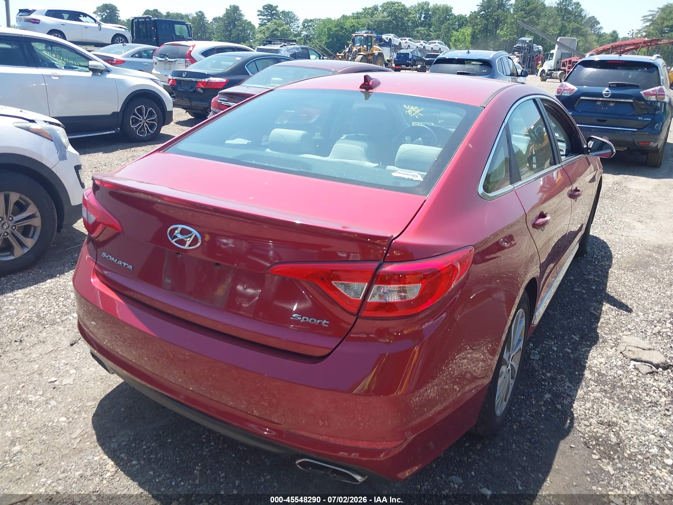 2015 Hyundai Sonata Sport Red vin: 5NPE34AFXFH032960