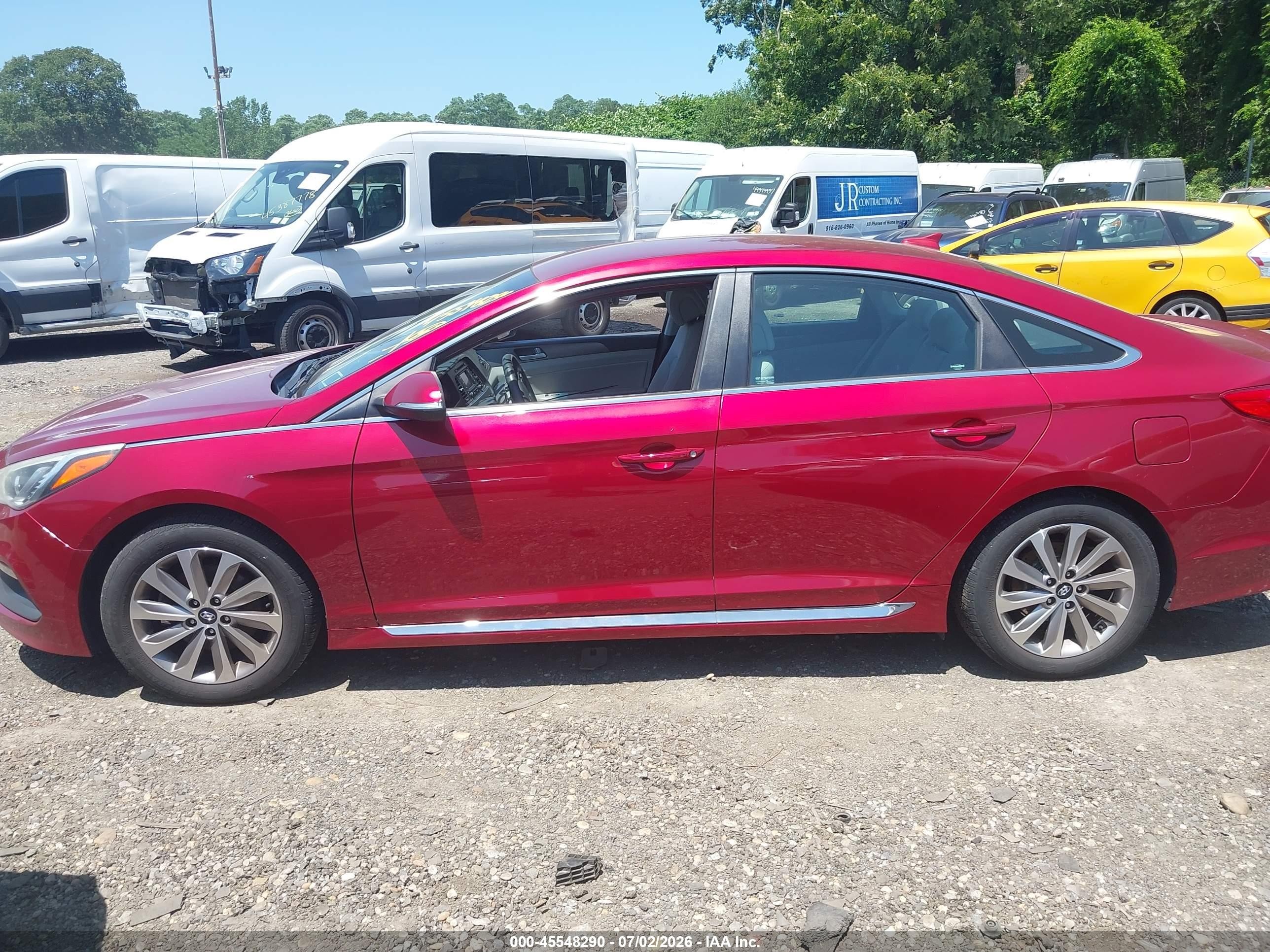 2015 Hyundai Sonata Sport Red vin: 5NPE34AFXFH032960