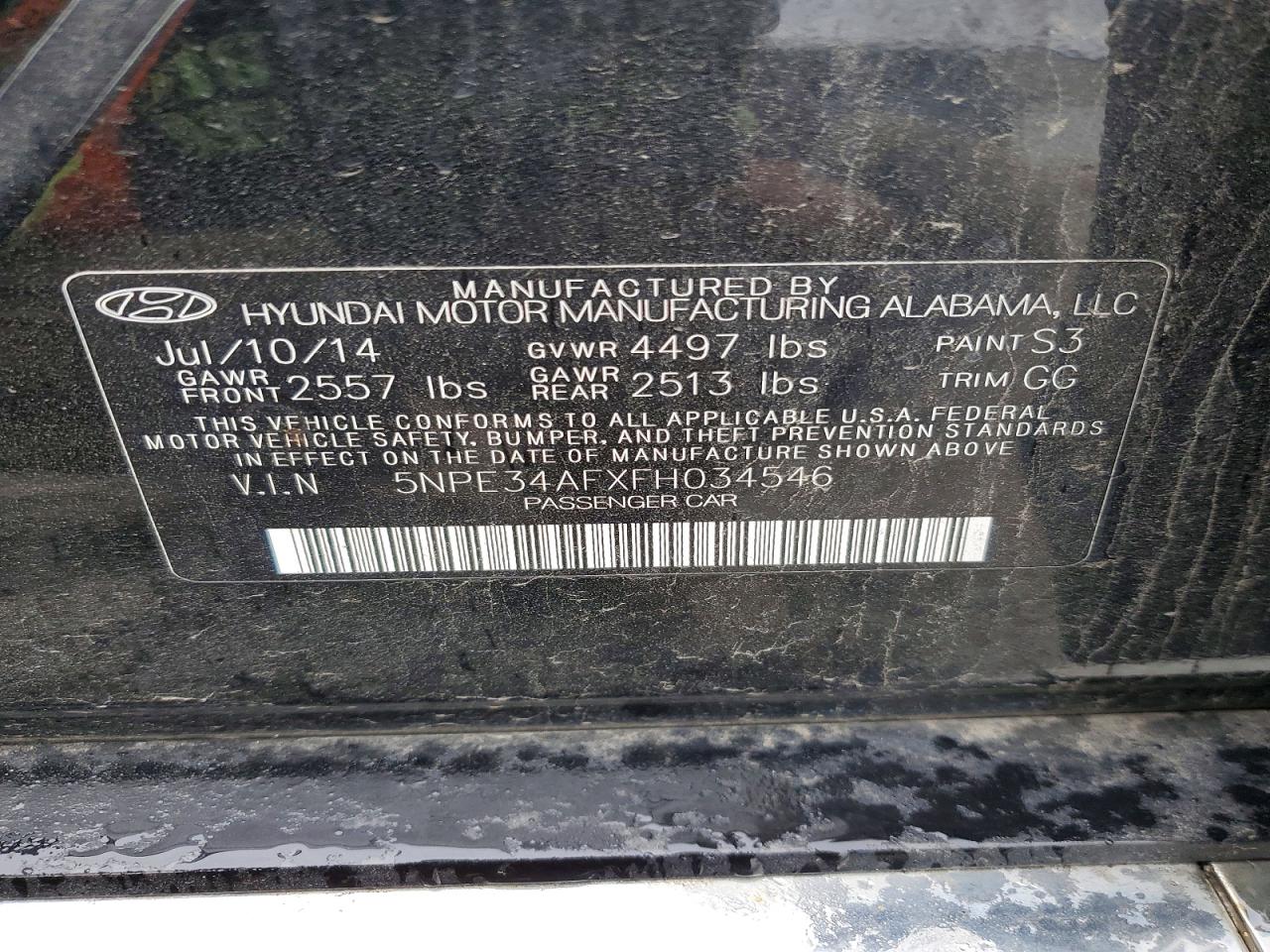 2015 Hyundai Sonata Sport Black vin: 5NPE34AFXFH034546