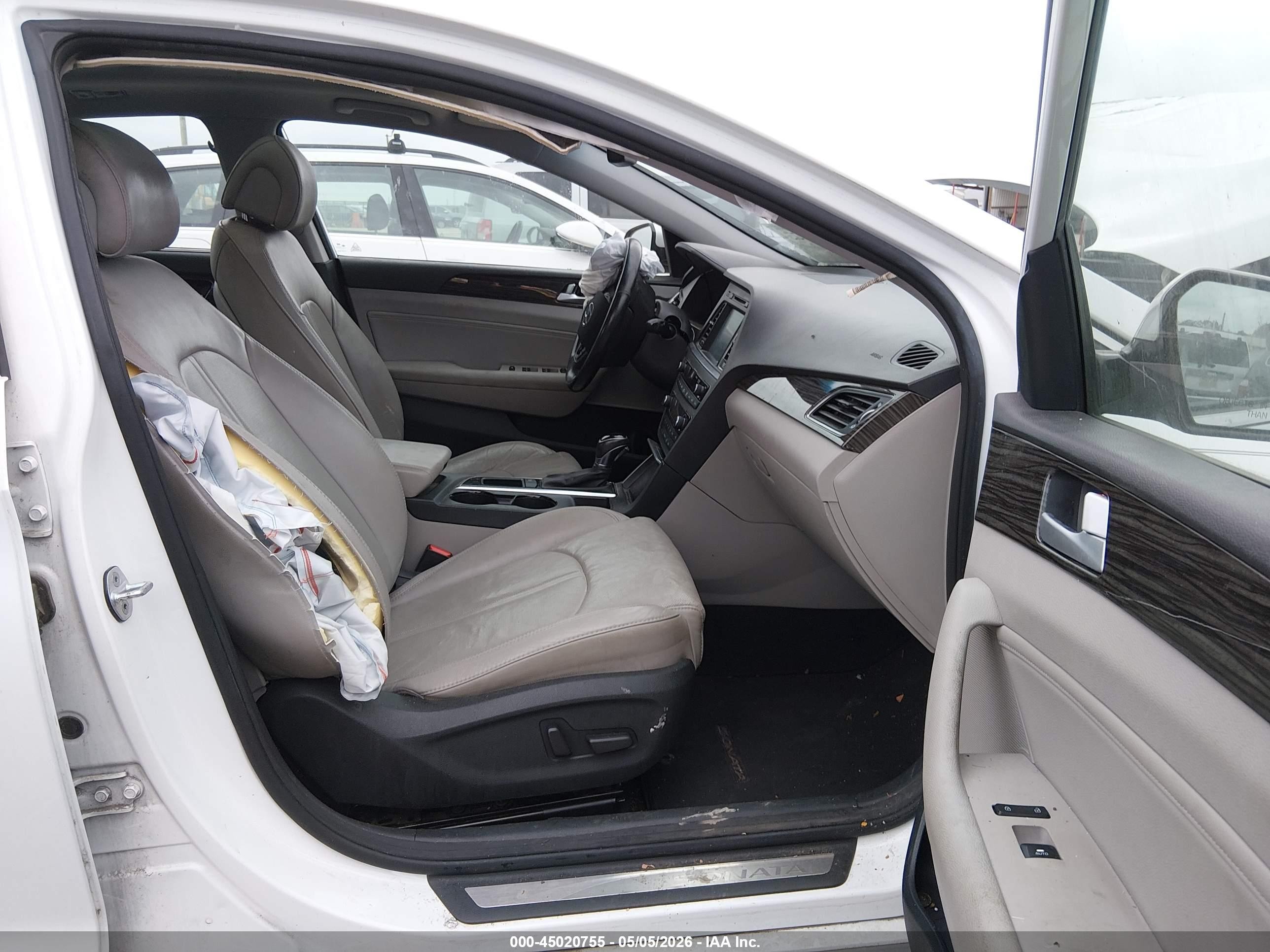 2015 Hyundai Sonata Limited White vin: 5NPE34AFXFH044400