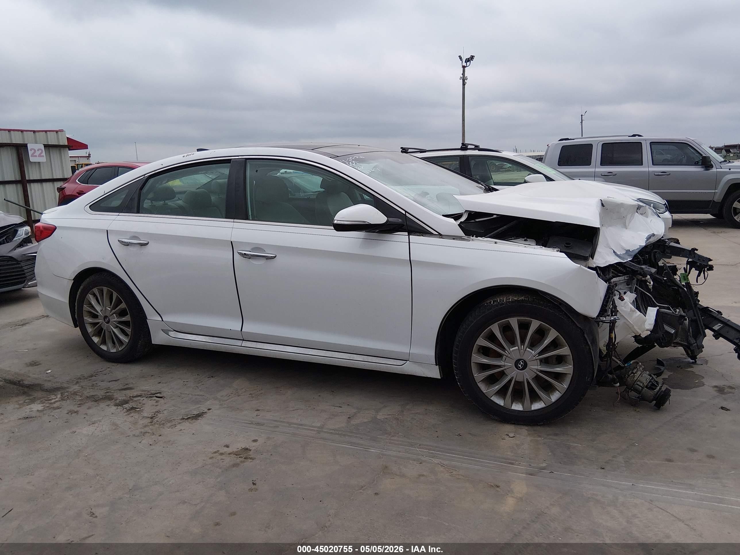 2015 Hyundai Sonata Limited White vin: 5NPE34AFXFH044400