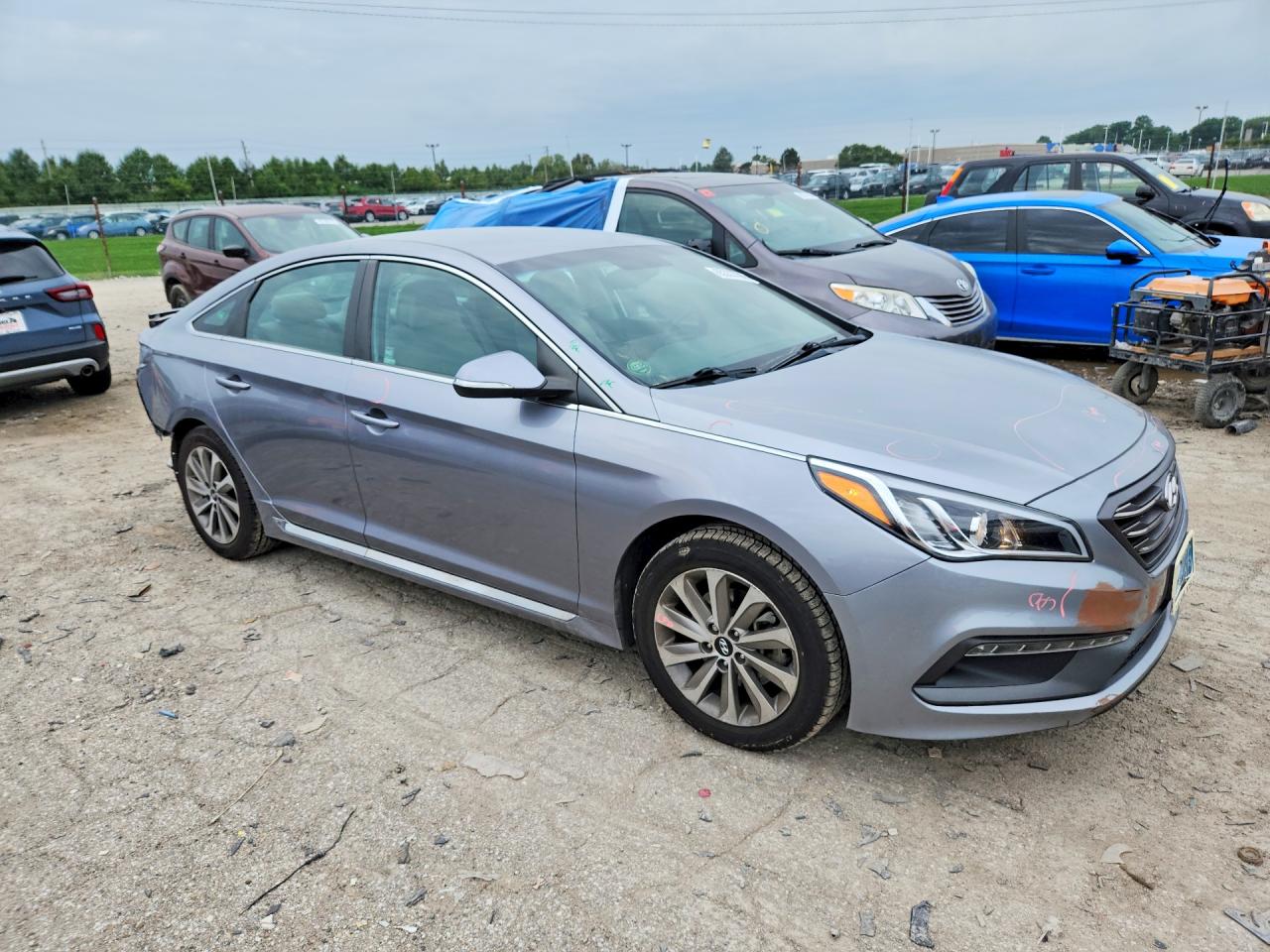 2015 Hyundai Sonata Sport Gray vin: 5NPE34AFXFH046860