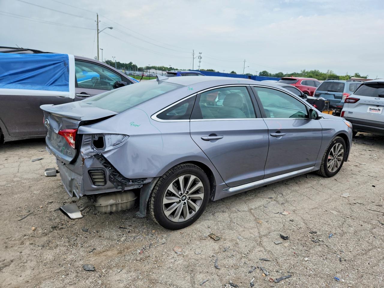 2015 Hyundai Sonata Sport Gray vin: 5NPE34AFXFH046860