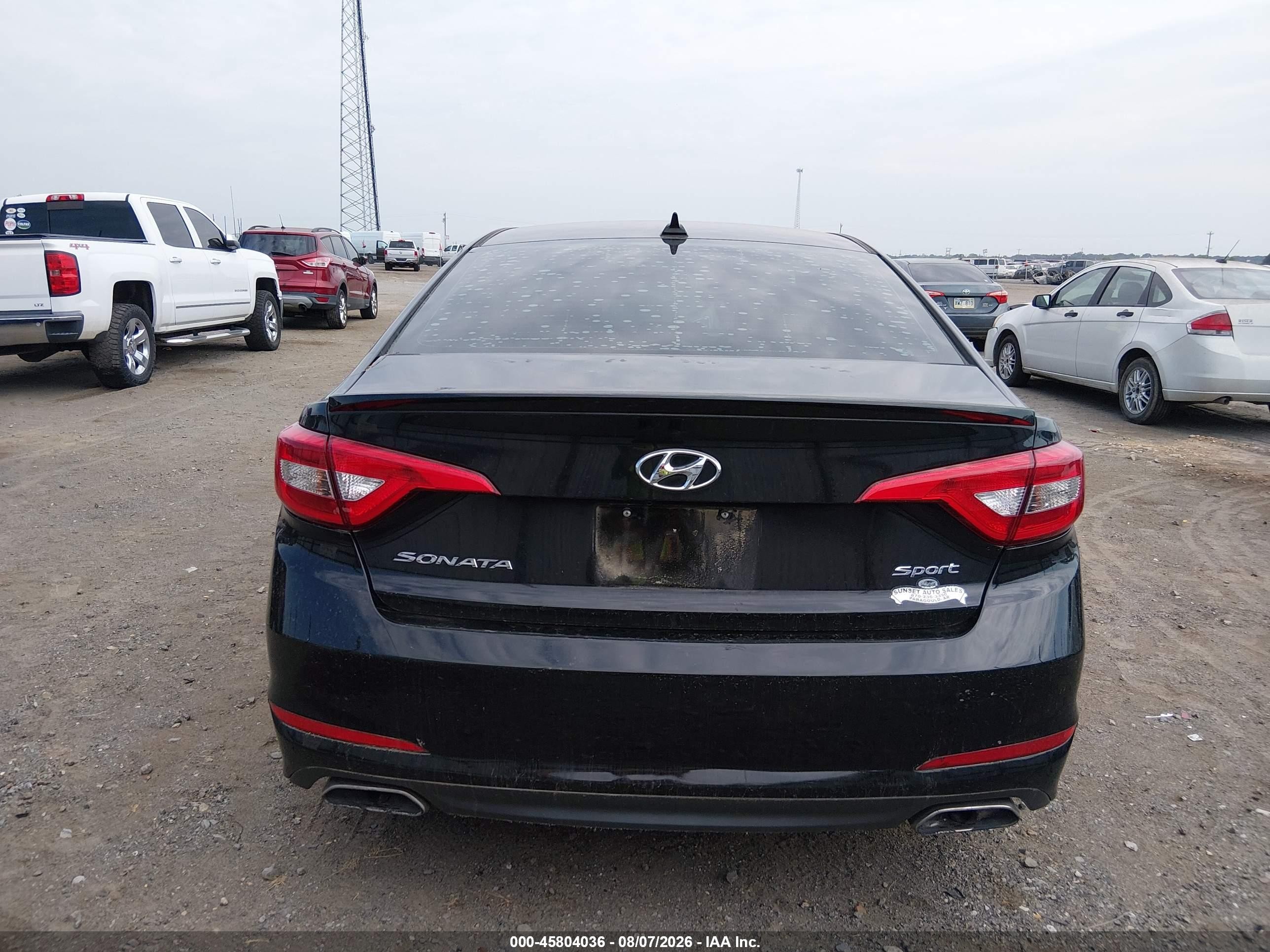 2015 Hyundai Sonata Sport Black vin: 5NPE34AFXFH051296