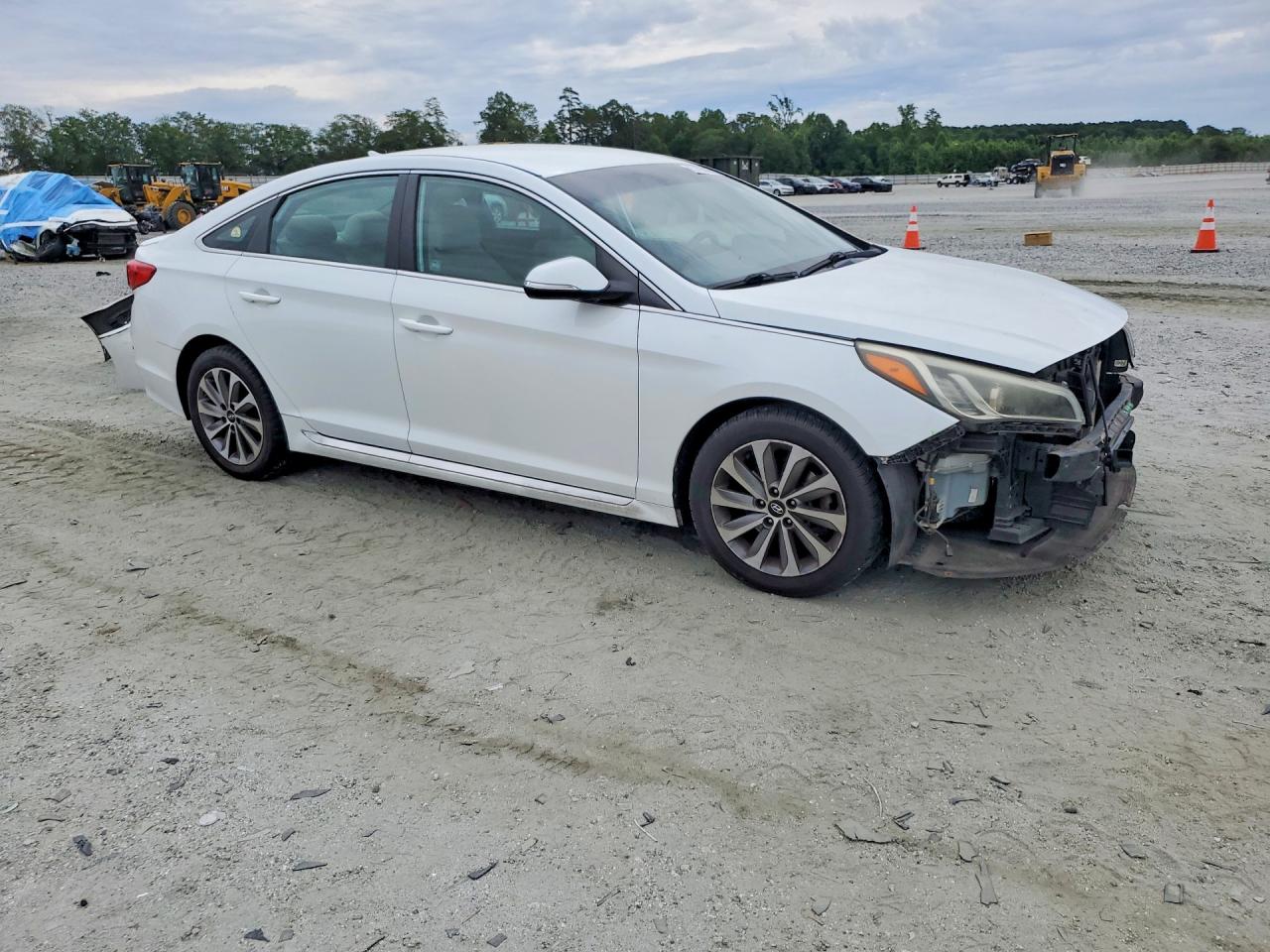 2015 Hyundai Sonata Sport White vin: 5NPE34AFXFH056689