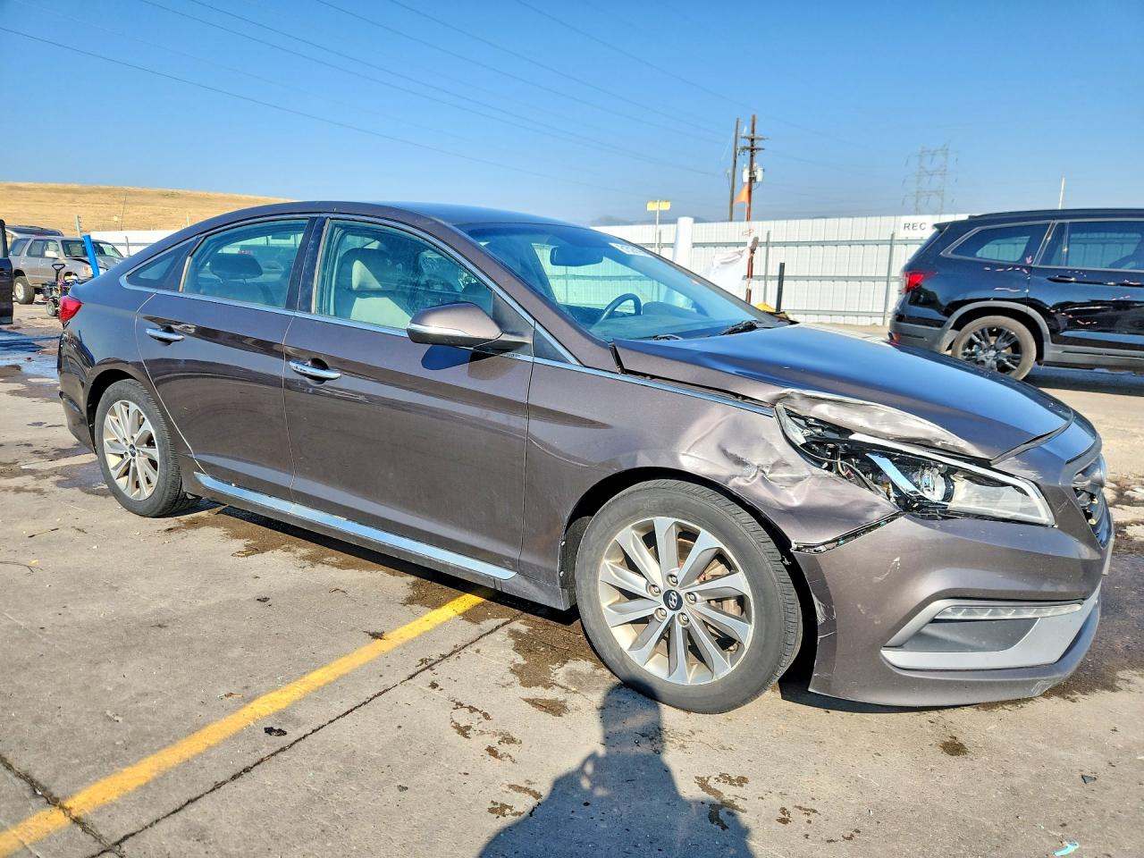 2015 Hyundai Sonata Sport Gray vin: 5NPE34AFXFH065585
