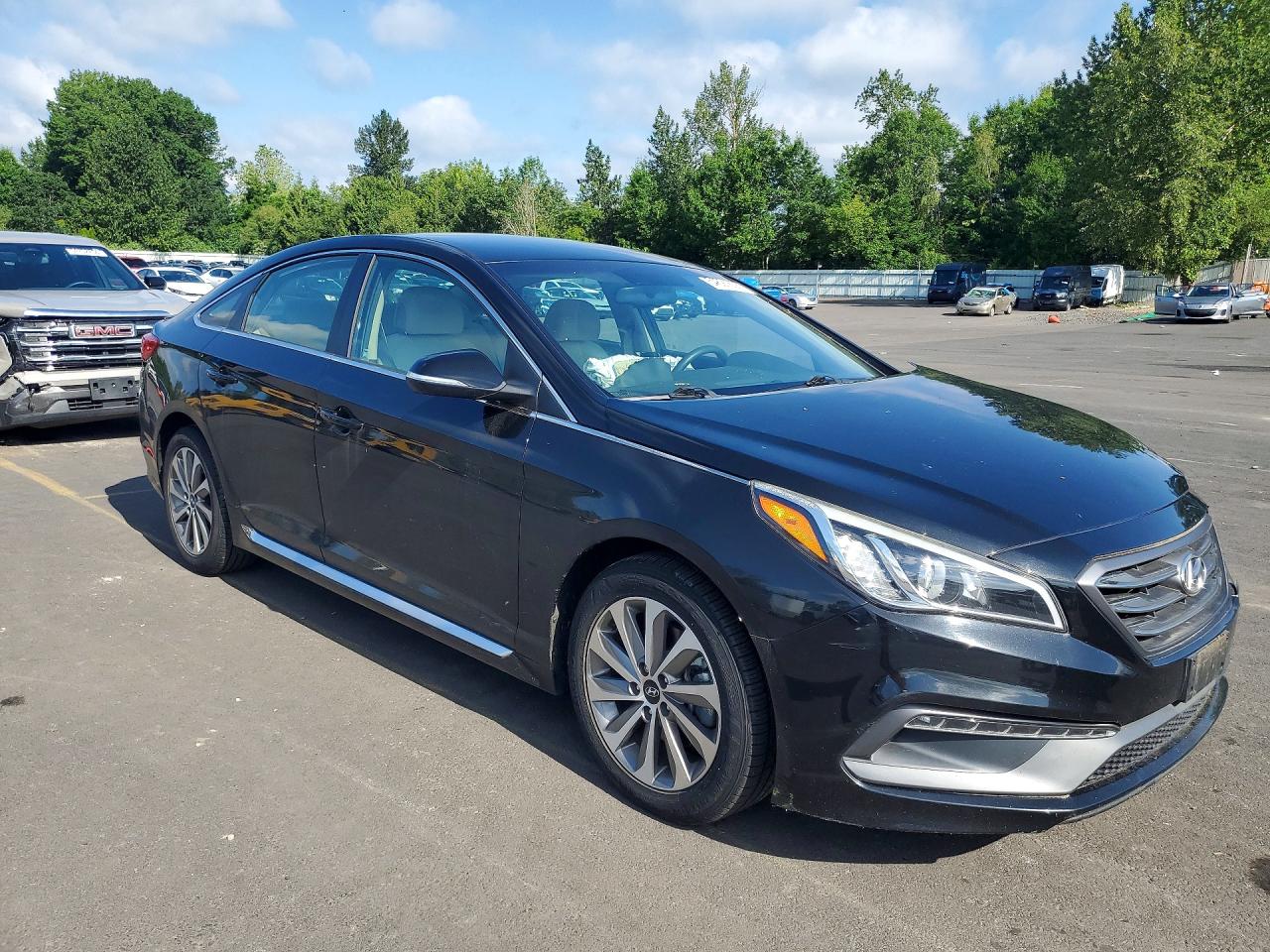 2015 Hyundai Sonata Sport Black vin: 5NPE34AFXFH070429