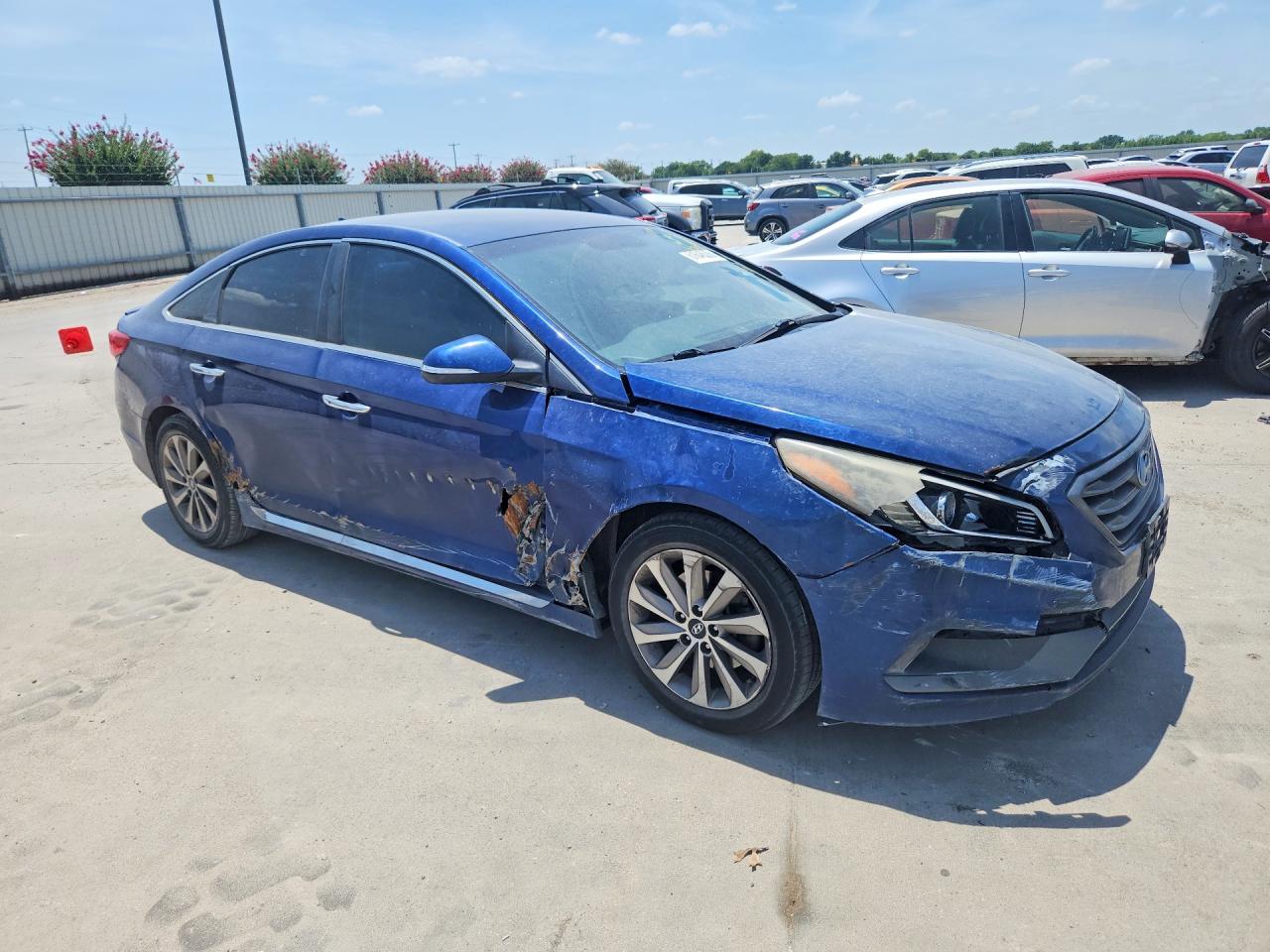 2015 Hyundai Sonata Sport Синий vin: 5NPE34AFXFH080247