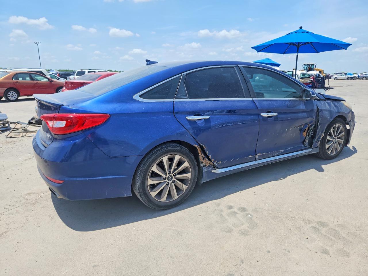 2015 Hyundai Sonata Sport Синий vin: 5NPE34AFXFH080247