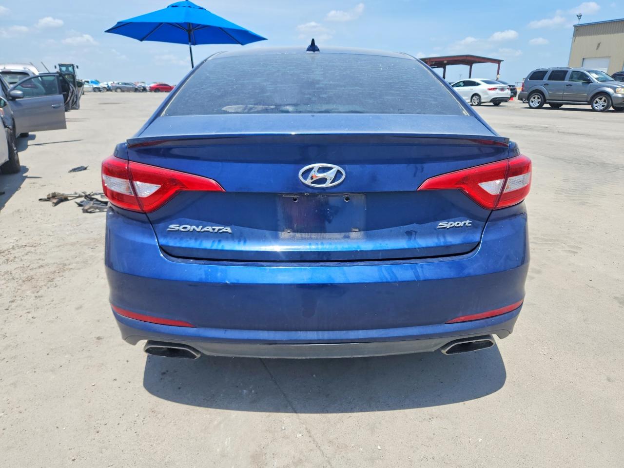 2015 Hyundai Sonata Sport Синий vin: 5NPE34AFXFH080247