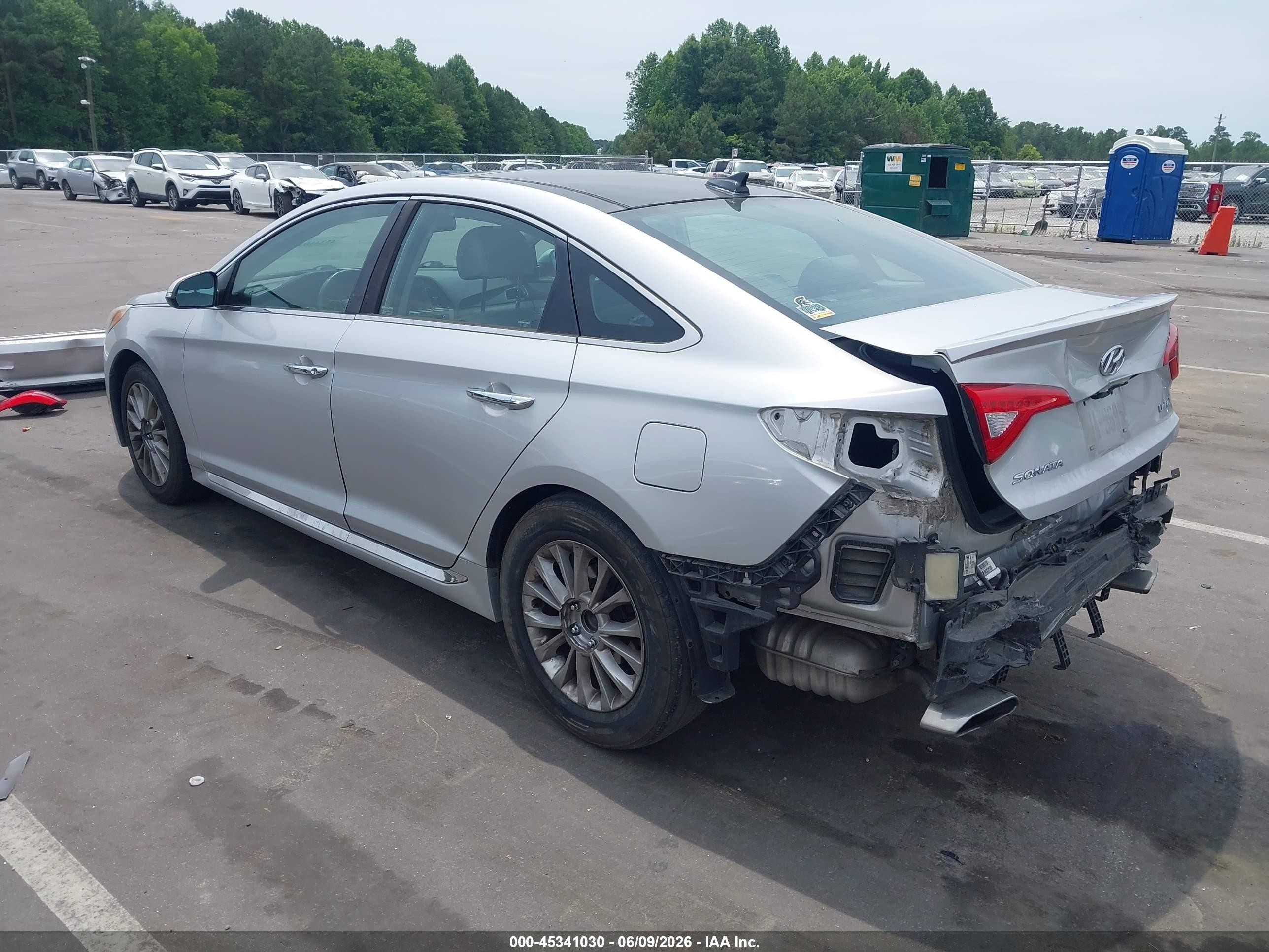 2015 Hyundai Sonata Limited Silver vin: 5NPE34AFXFH084993