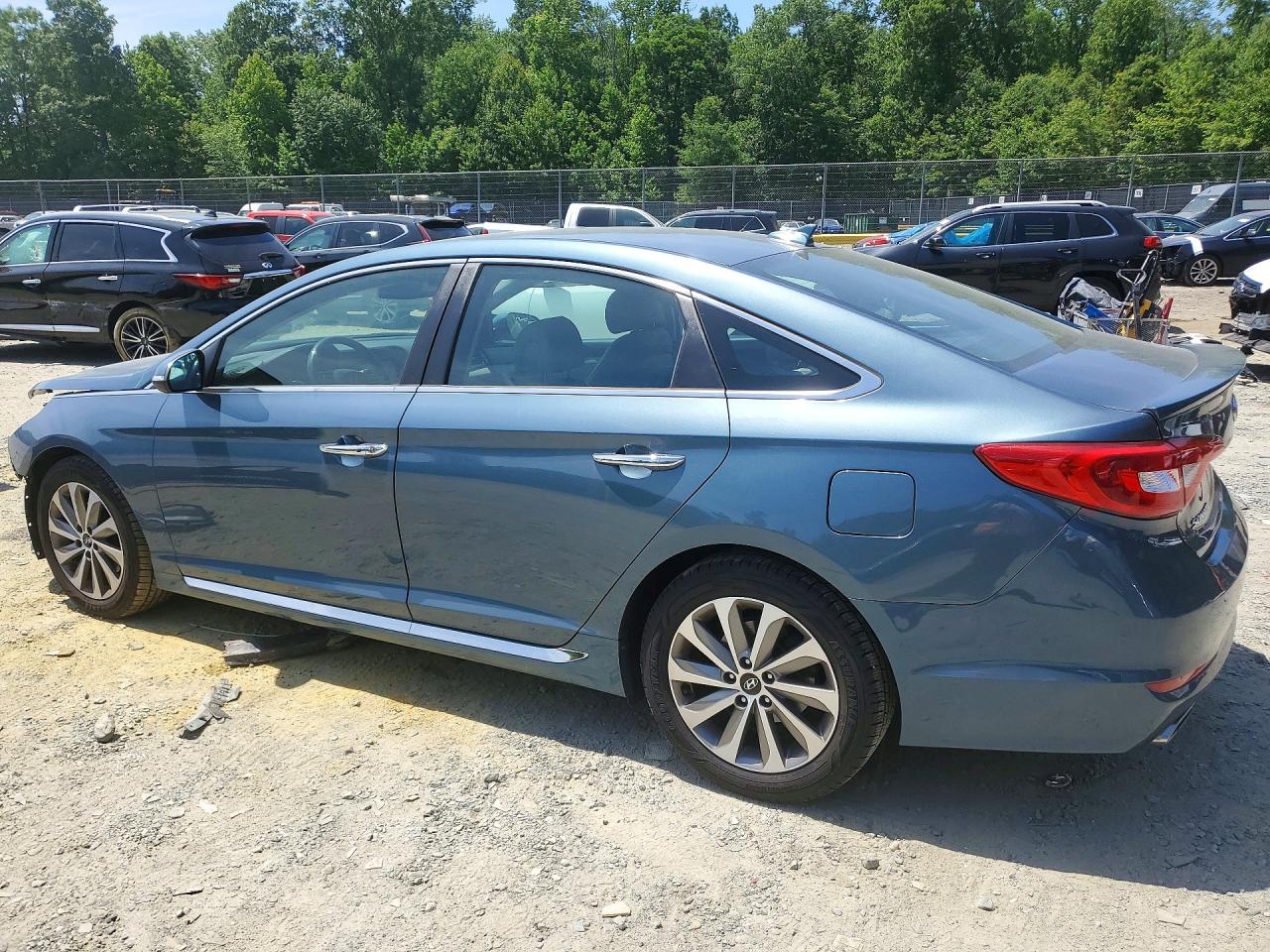 2015 Hyundai Sonata Sport Blue vin: 5NPE34AFXFH086193