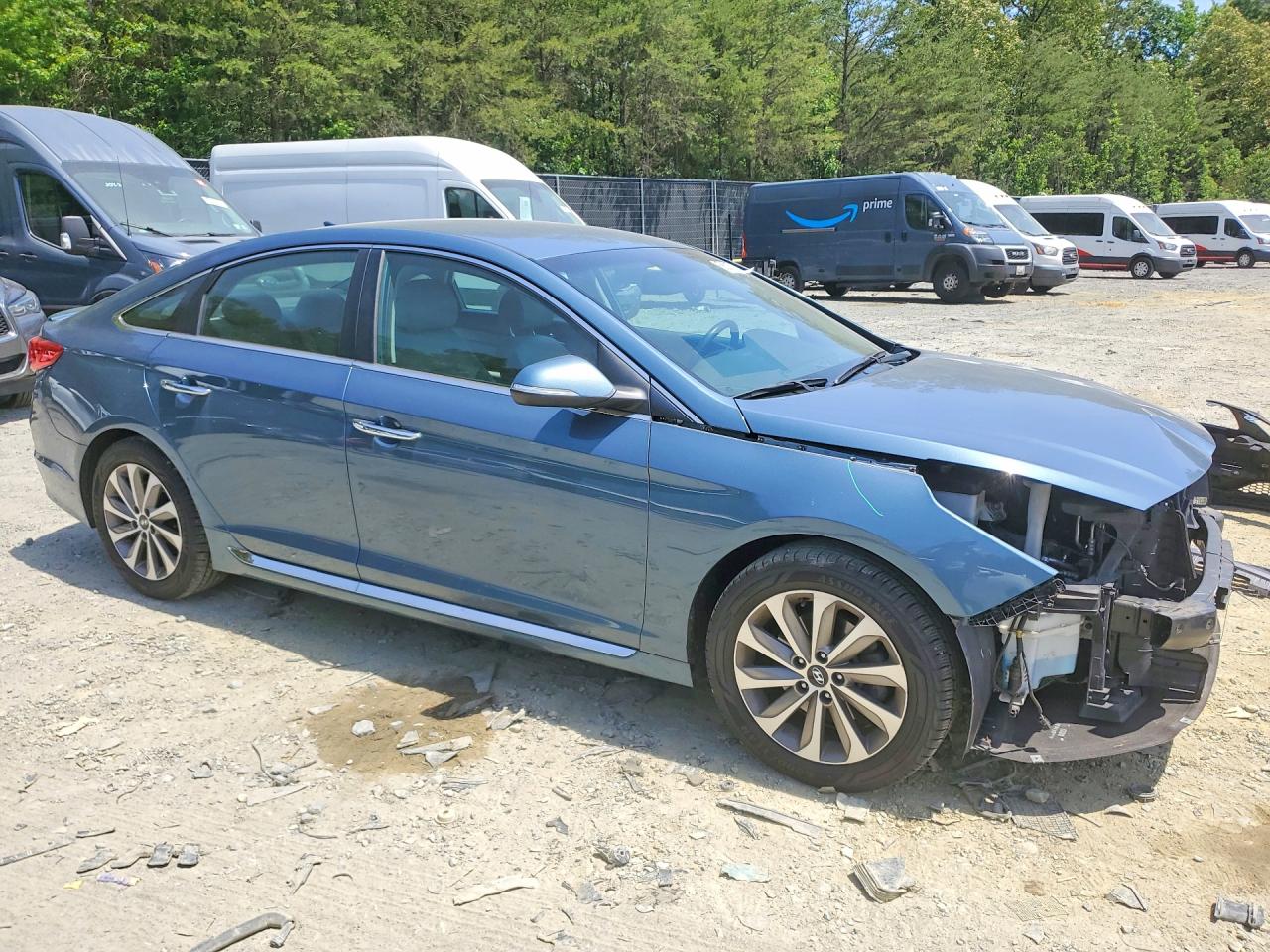 2015 Hyundai Sonata Sport Blue vin: 5NPE34AFXFH086193