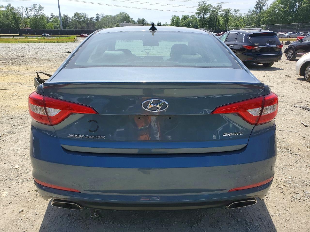 2015 Hyundai Sonata Sport Blue vin: 5NPE34AFXFH086193
