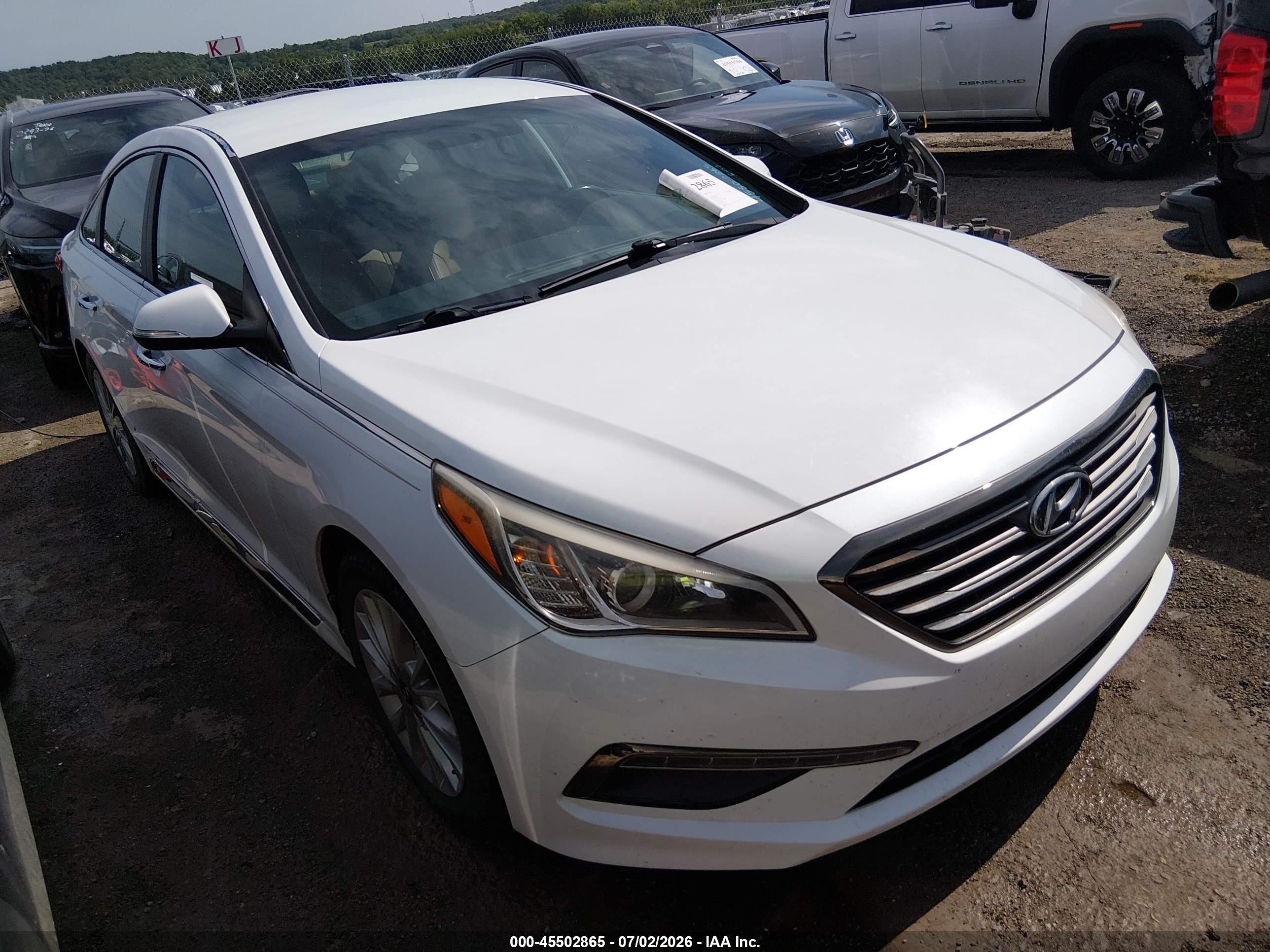 2015 Hyundai Sonata Limited Белый vin: 5NPE34AFXFH088784
