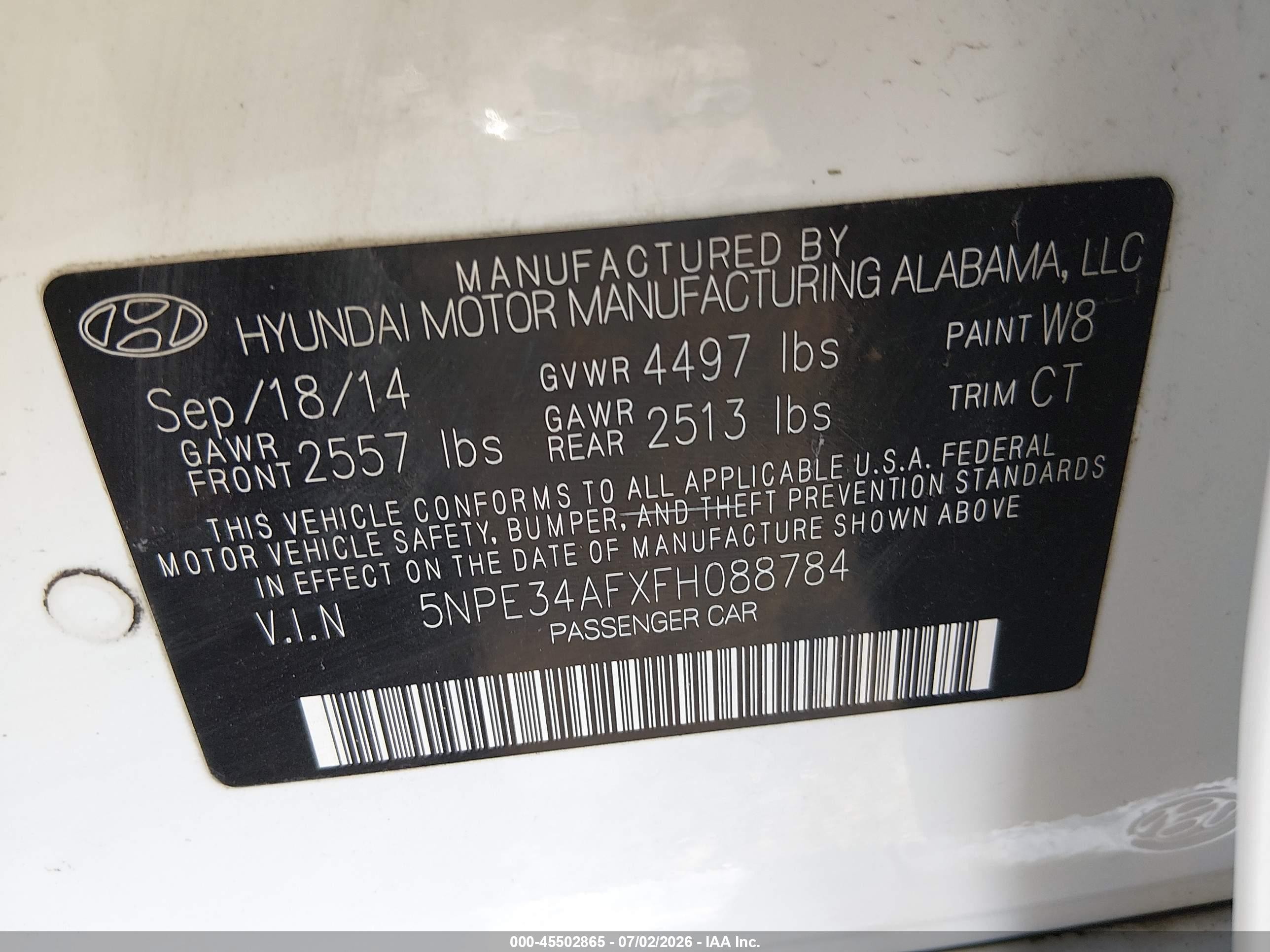 2015 Hyundai Sonata Limited Белый vin: 5NPE34AFXFH088784