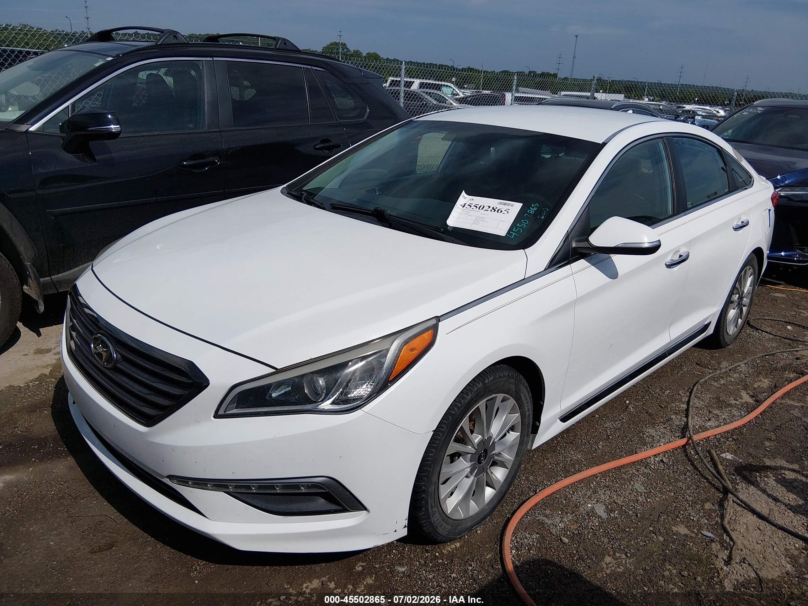 2015 Hyundai Sonata Limited Белый vin: 5NPE34AFXFH088784