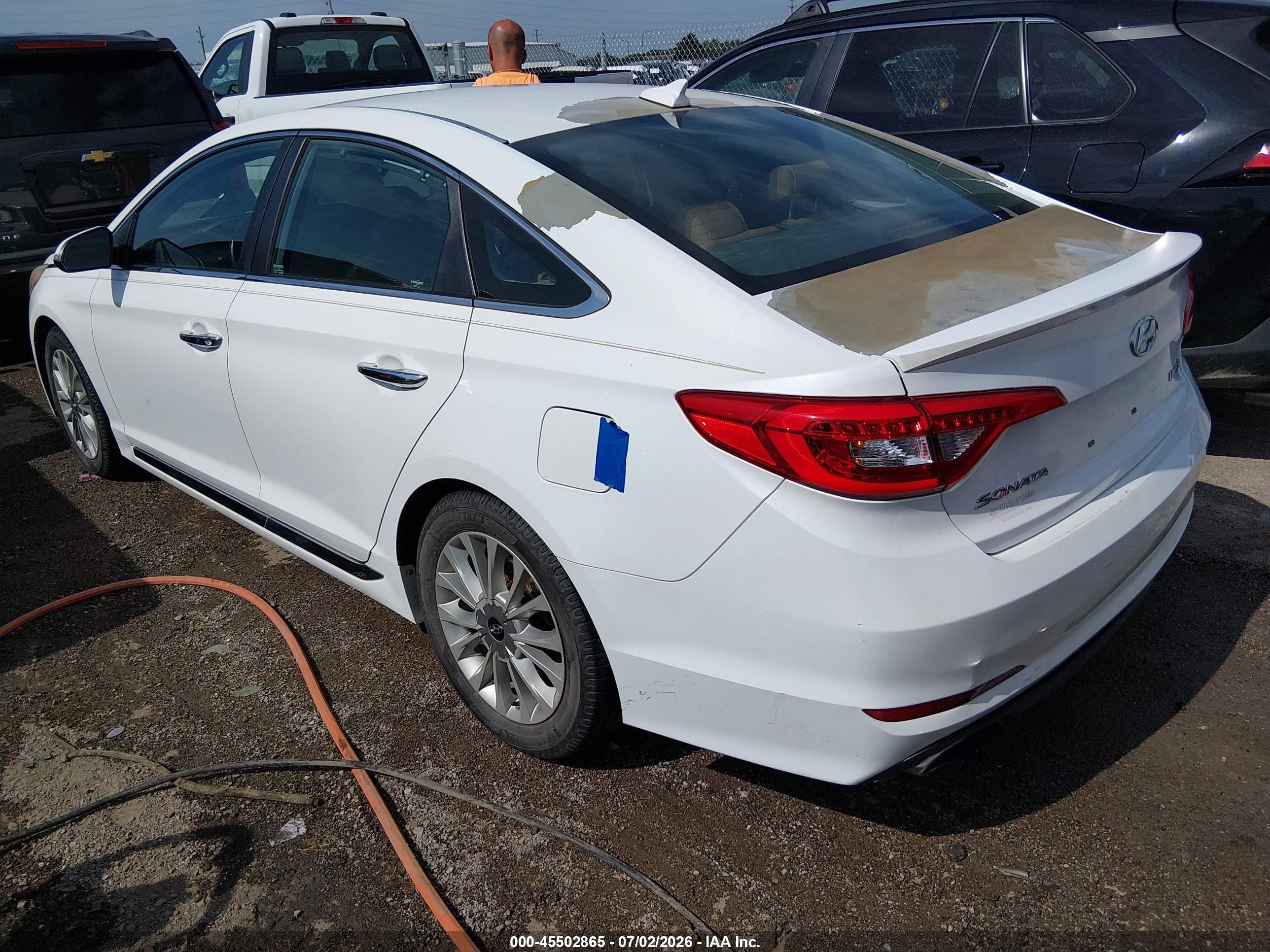 2015 Hyundai Sonata Limited Белый vin: 5NPE34AFXFH088784