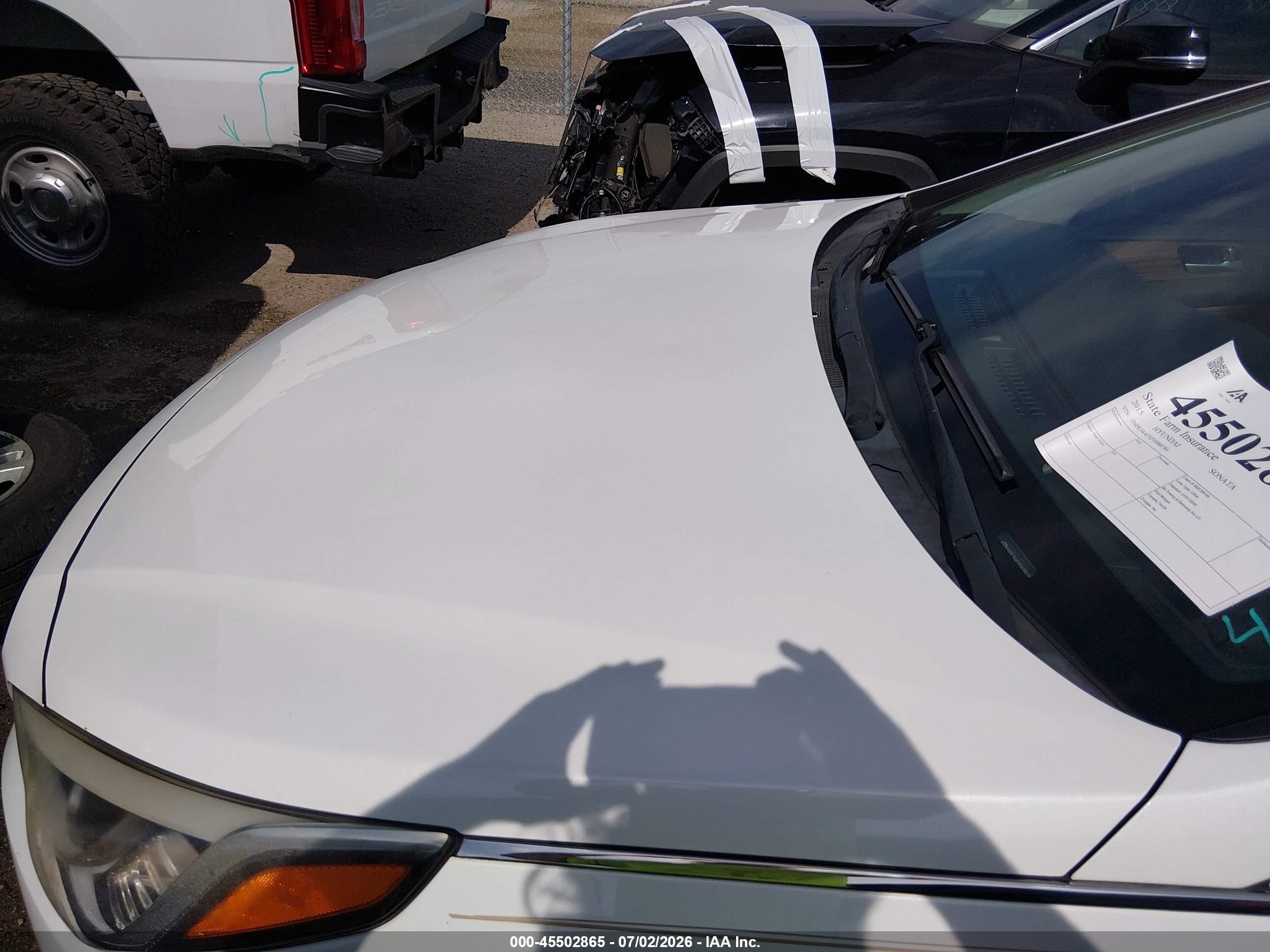2015 Hyundai Sonata Limited Белый vin: 5NPE34AFXFH088784